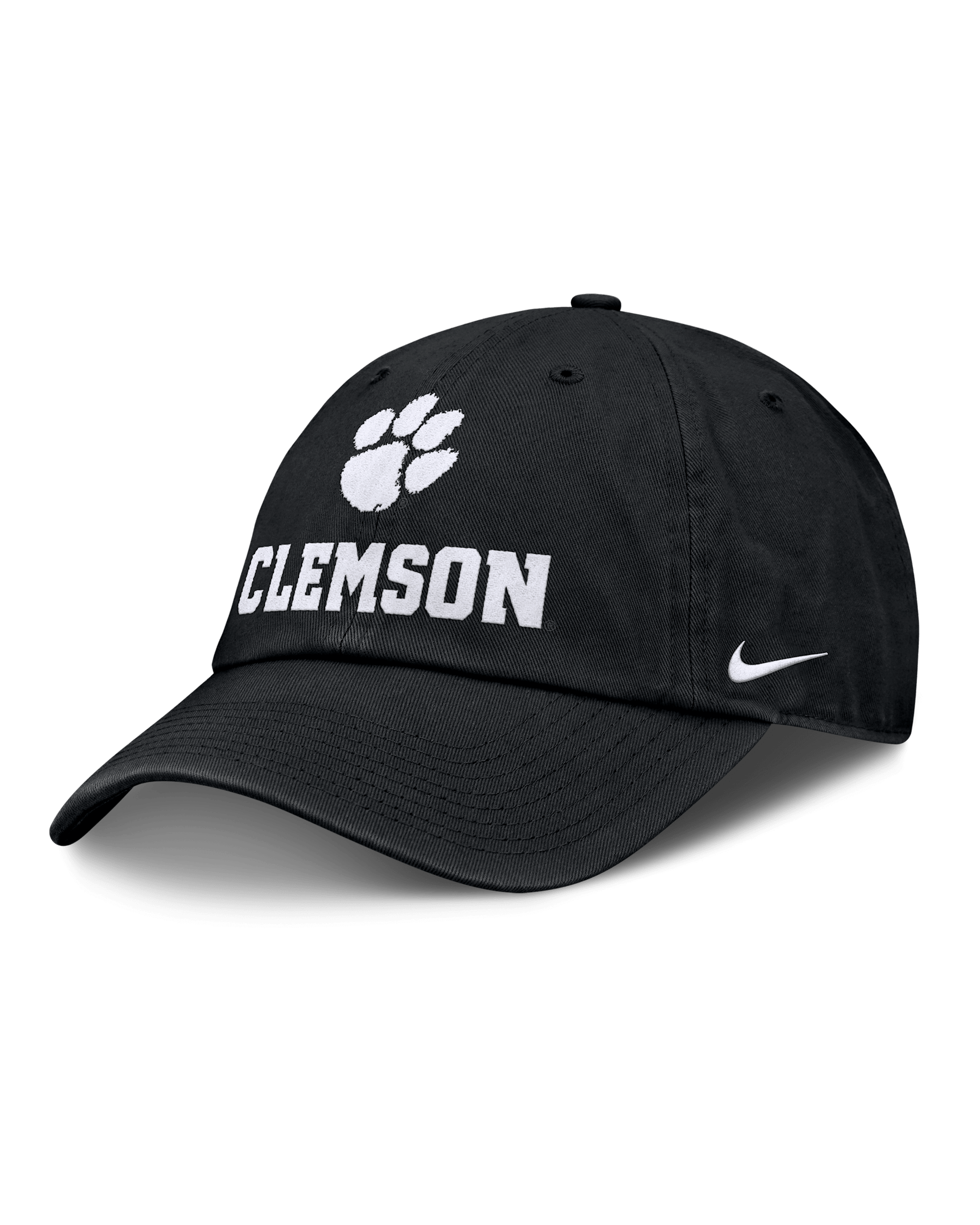 Gorra universitaria Nike ajustable para hombre Clemson Sideline Club Gameday - Negro
