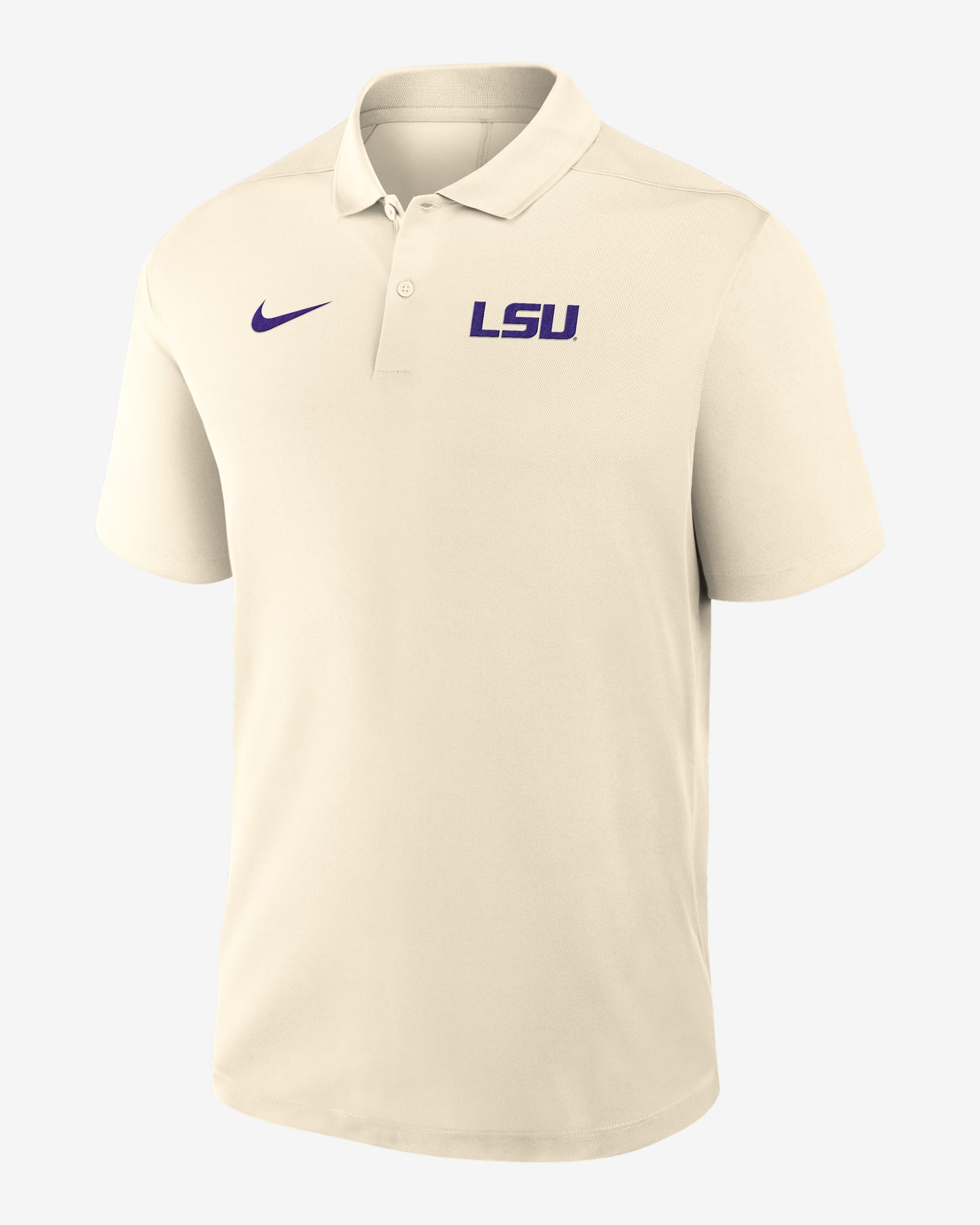 LSU Victory Primary Logo Men's Nike Dri-FIT College Polo - Tan/Beige