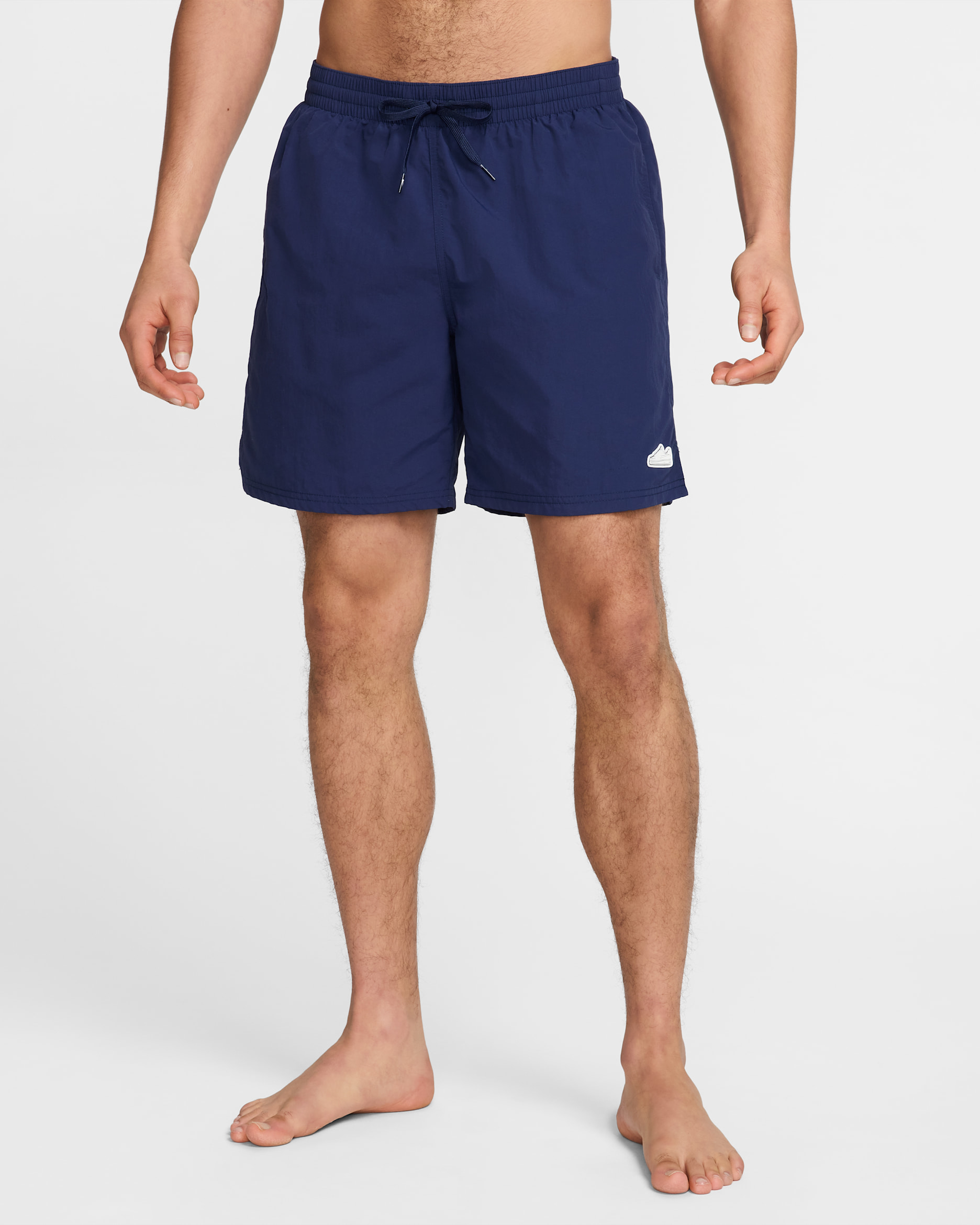 Shorts de vóleibol de 18 cm con forro completo para hombre Nike Swim Breaker - Azul marino medianoche/Blanco/Negro/Azul marino medianoche