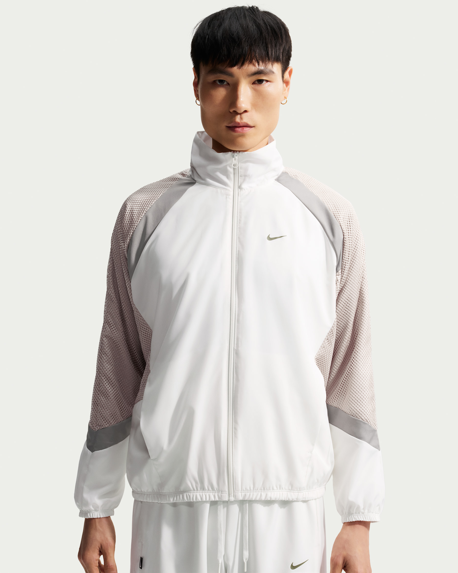 나이키 아이콘 남성 우븐 농구 재킷 - 세일/크림 II/다크 스투코/다크 스투코