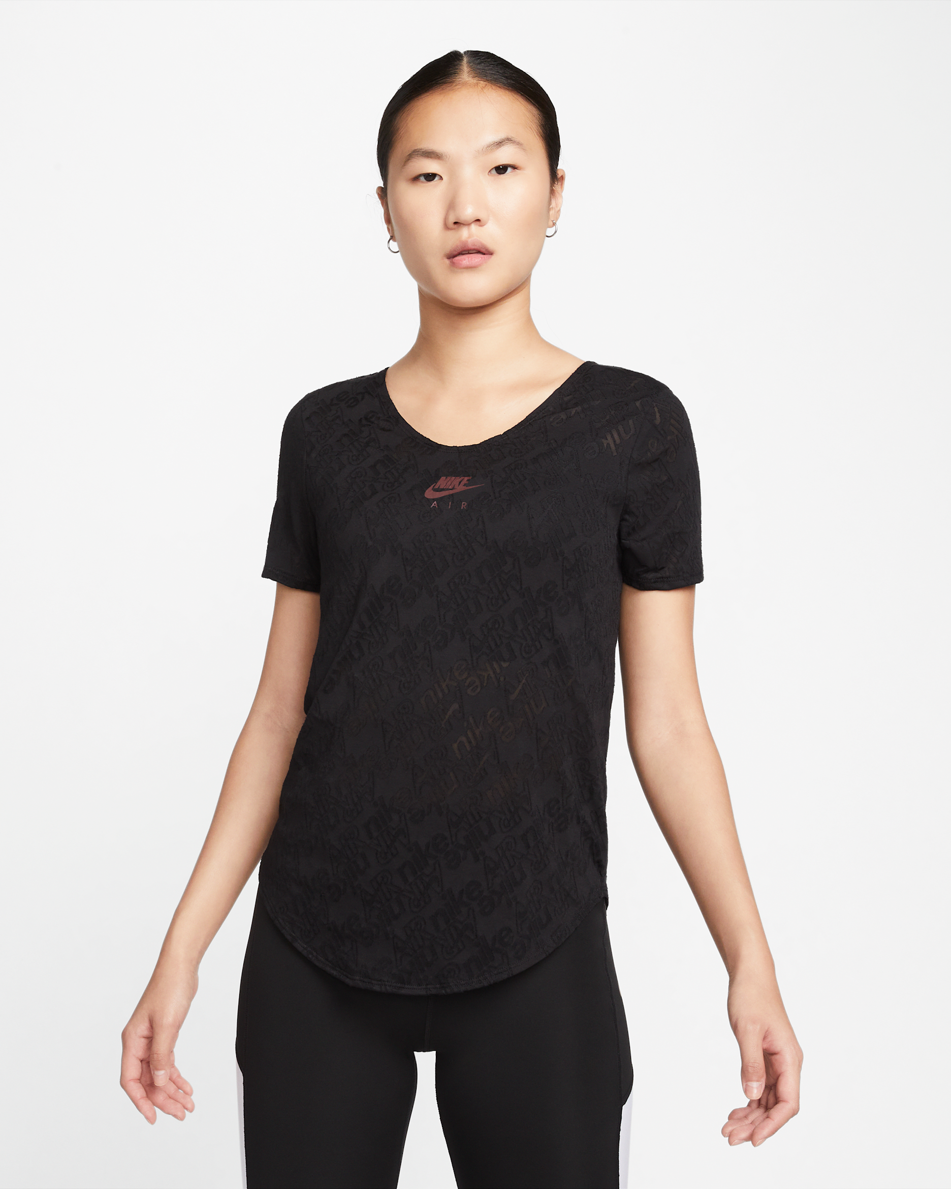 Nike Air Dri-FIT Women's Short-Sleeve Running Top - Black