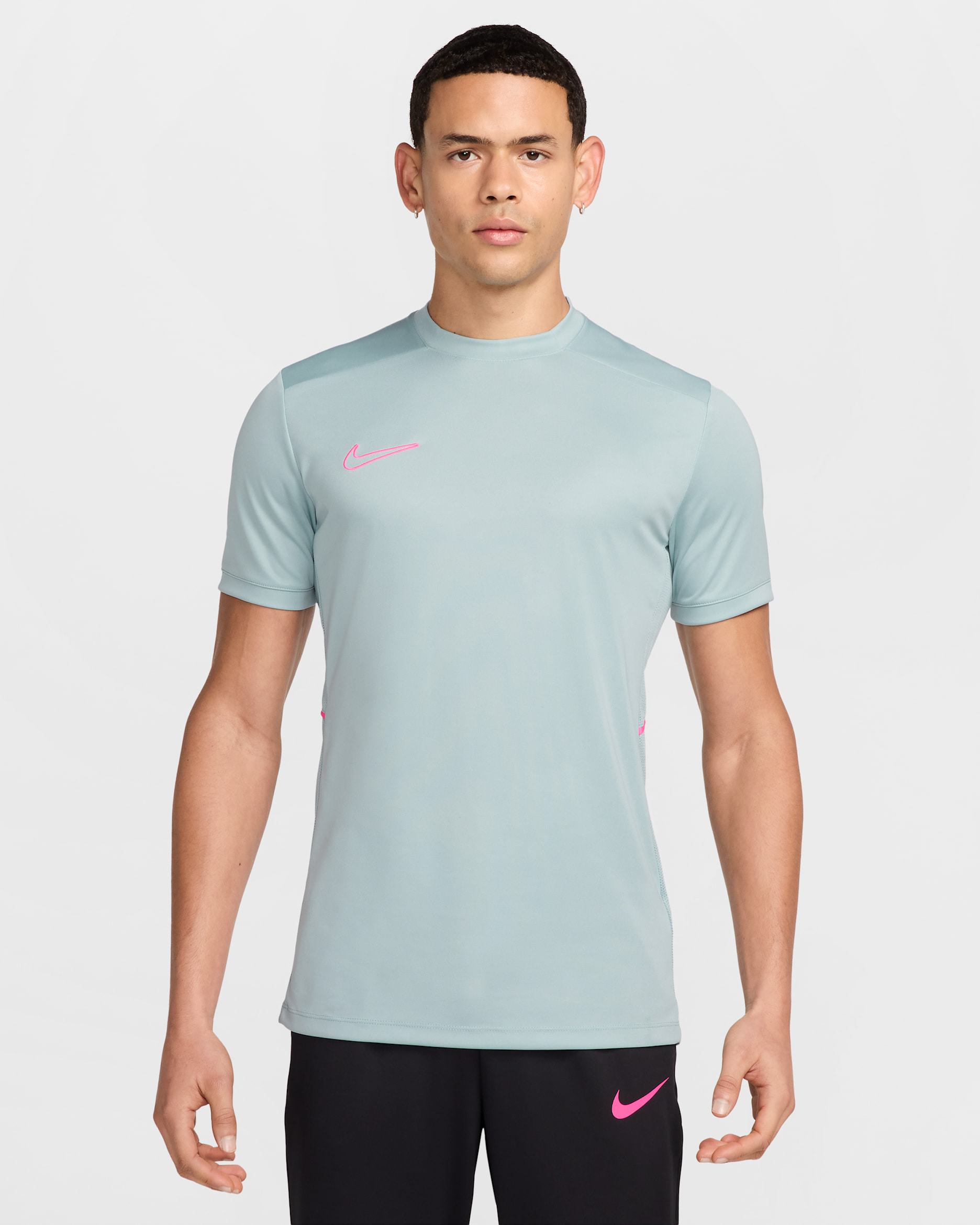 Playera de futbol de manga corta Dri-FIT para hombre Nike Academy - Cubo océano/Cubo océano/Hiperrosa/Hiperrosa