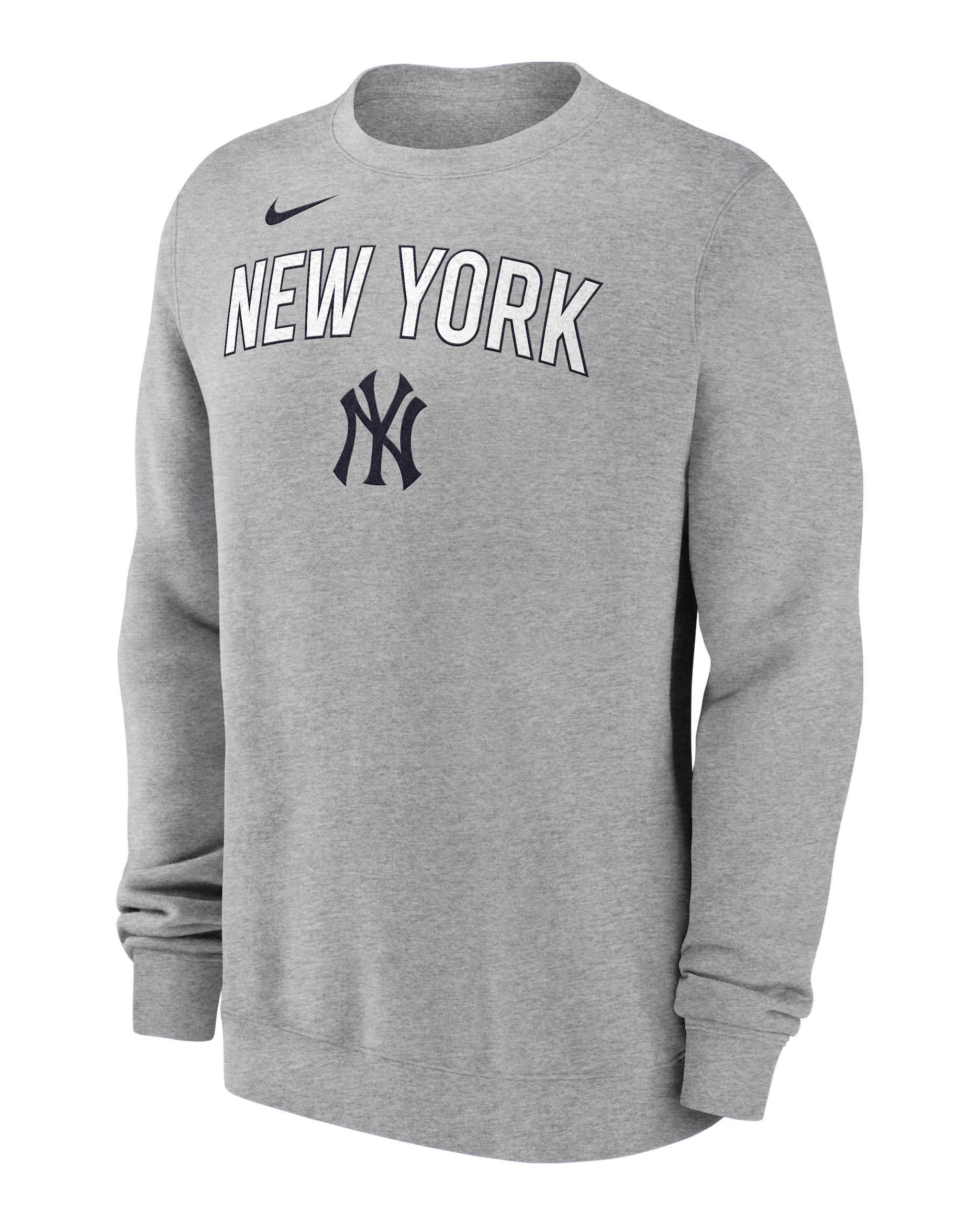 New York Yankees Men's Nike MLB Pullover Crew - Grey Heather