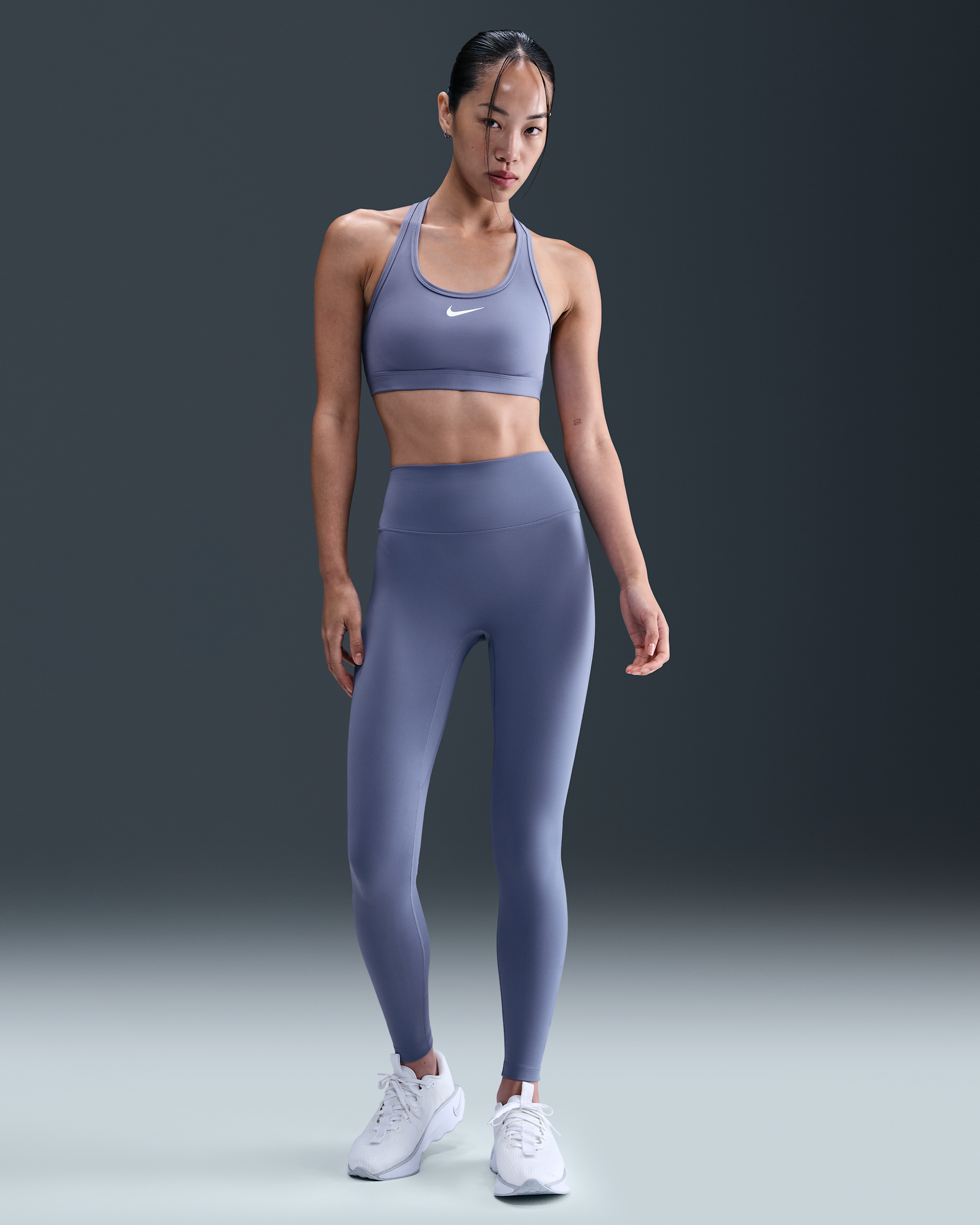 Nike One Seamless Front Women's High-Waisted Full-Length Leggings - World Indigo