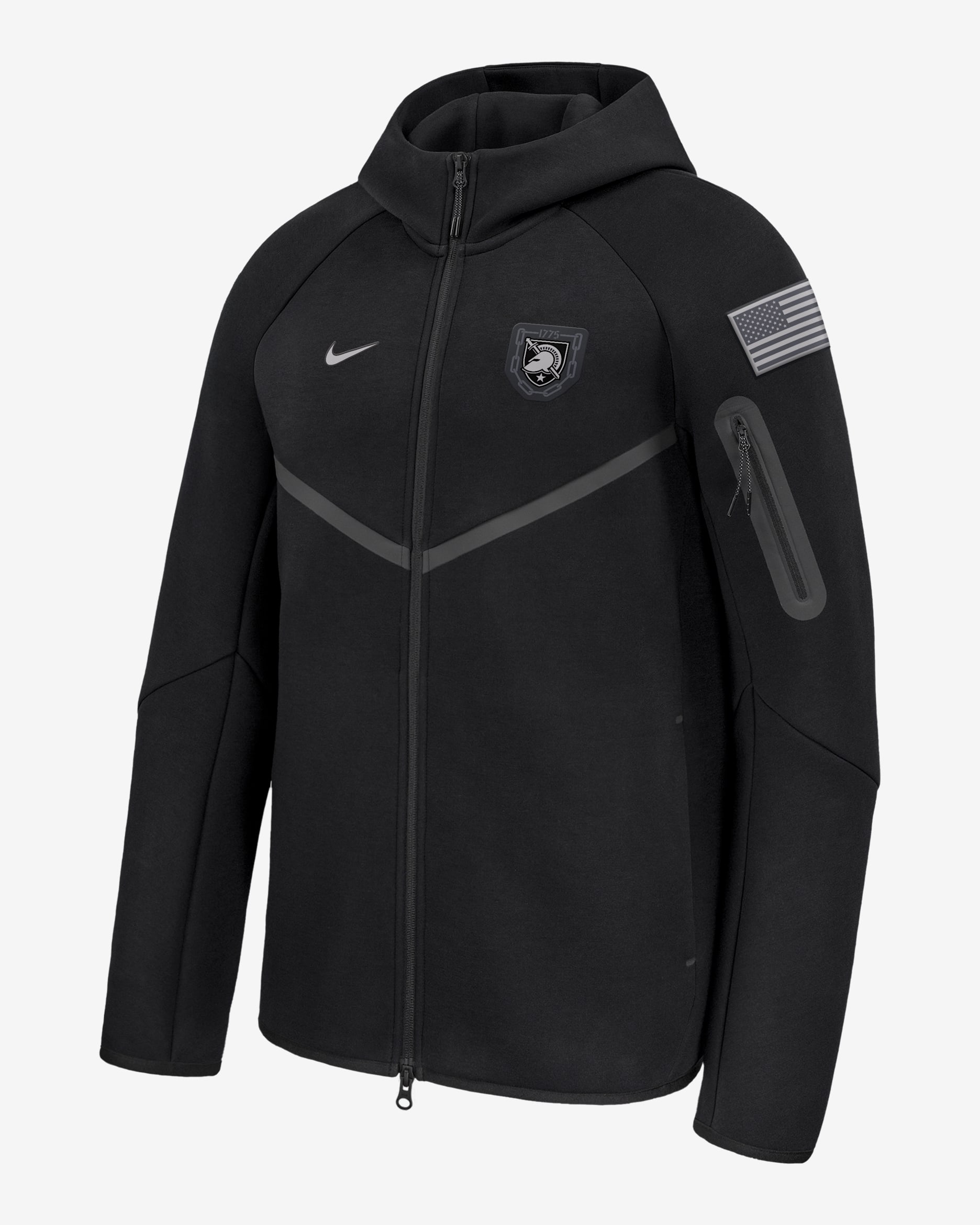Army Rivalry Tech Fleece Men's Nike College Full-Zip Hoodie - Black