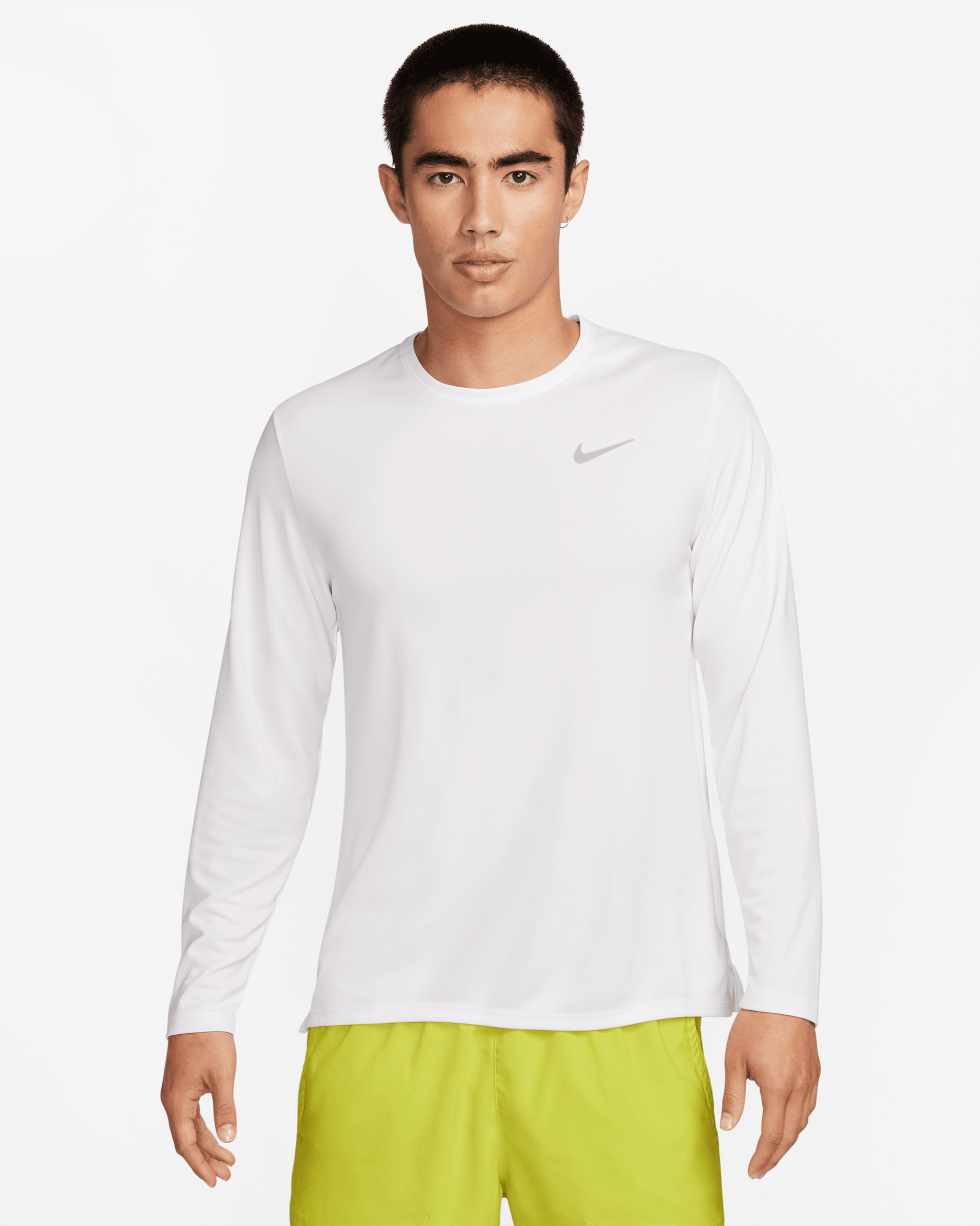 Nike Miler Men's Dri-FIT UV Long-Sleeve Running Top - White