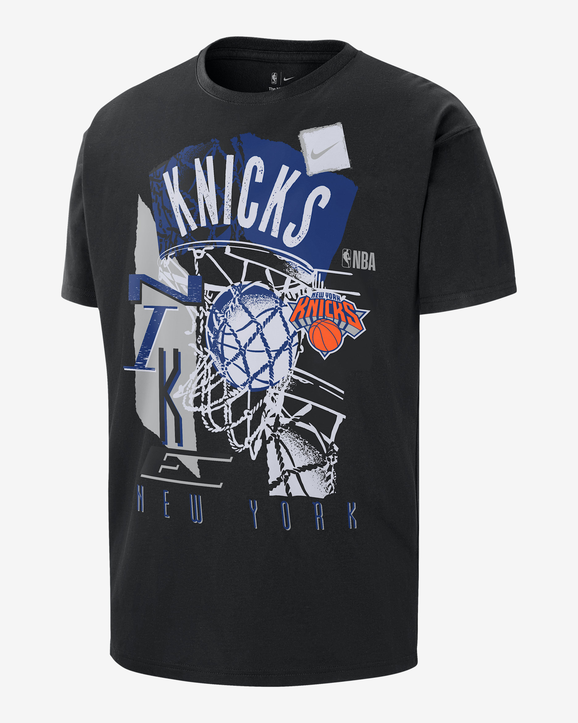 New York Knicks Courtside Men's Nike NBA Vintage T-Shirt - Black