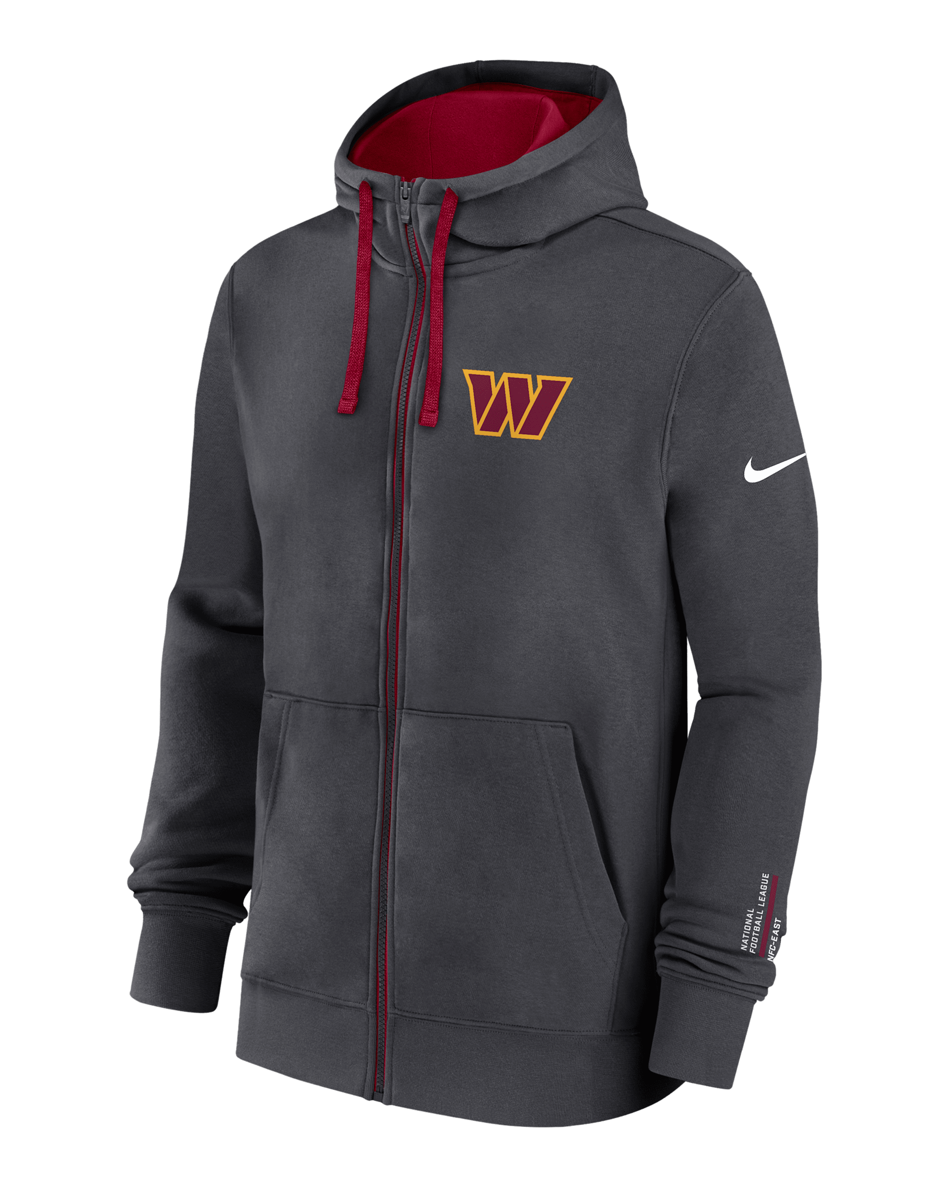 Washington Commanders Playbook Page Club Men's Nike NFL Full-Zip Hoodie - Anthracite