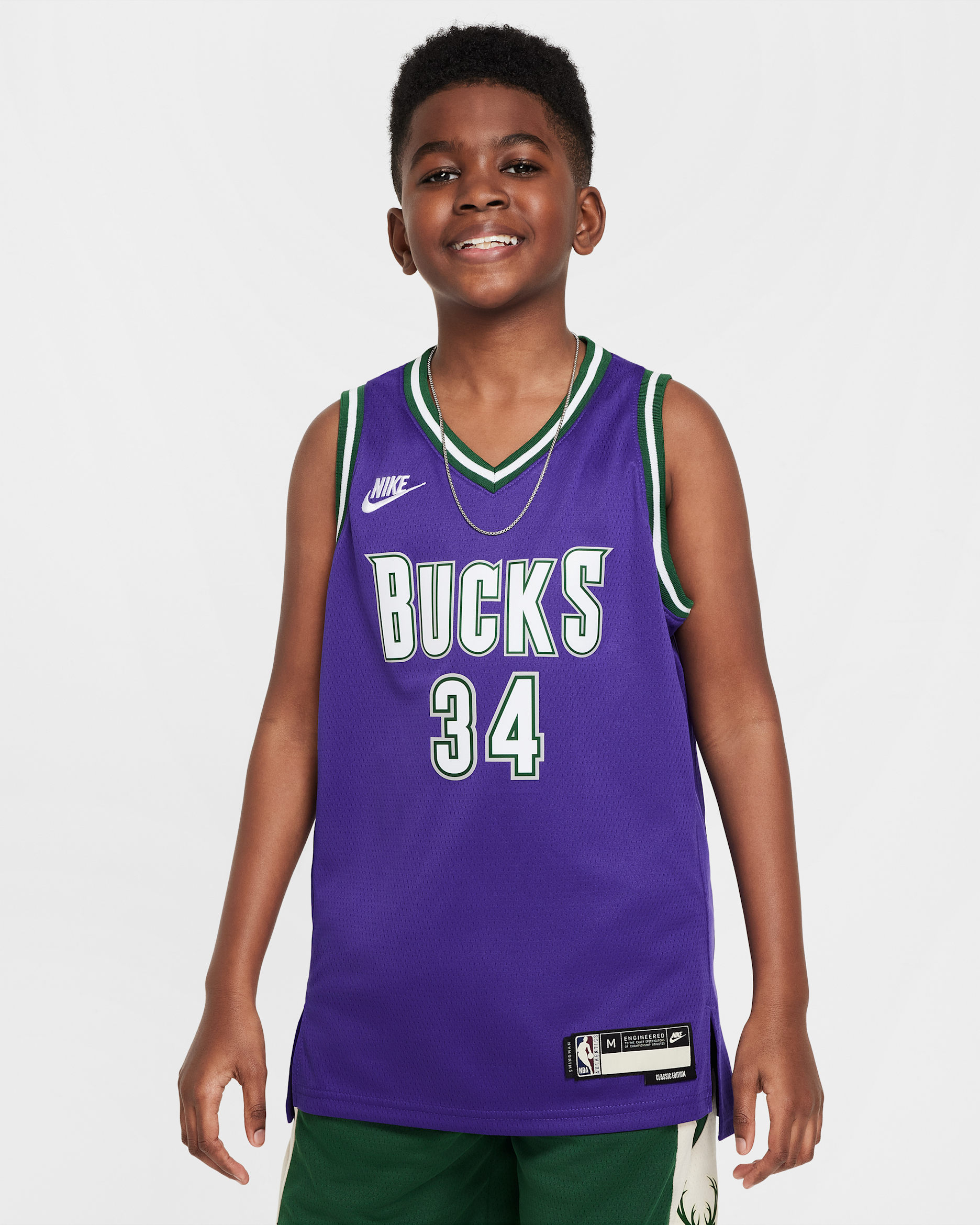 Φανέλα Nike Dri-FIT NBA Swingman Giannis Antetokounmpo Μιλγουόκι Μπακς για μεγάλα παιδιά - Field Purple