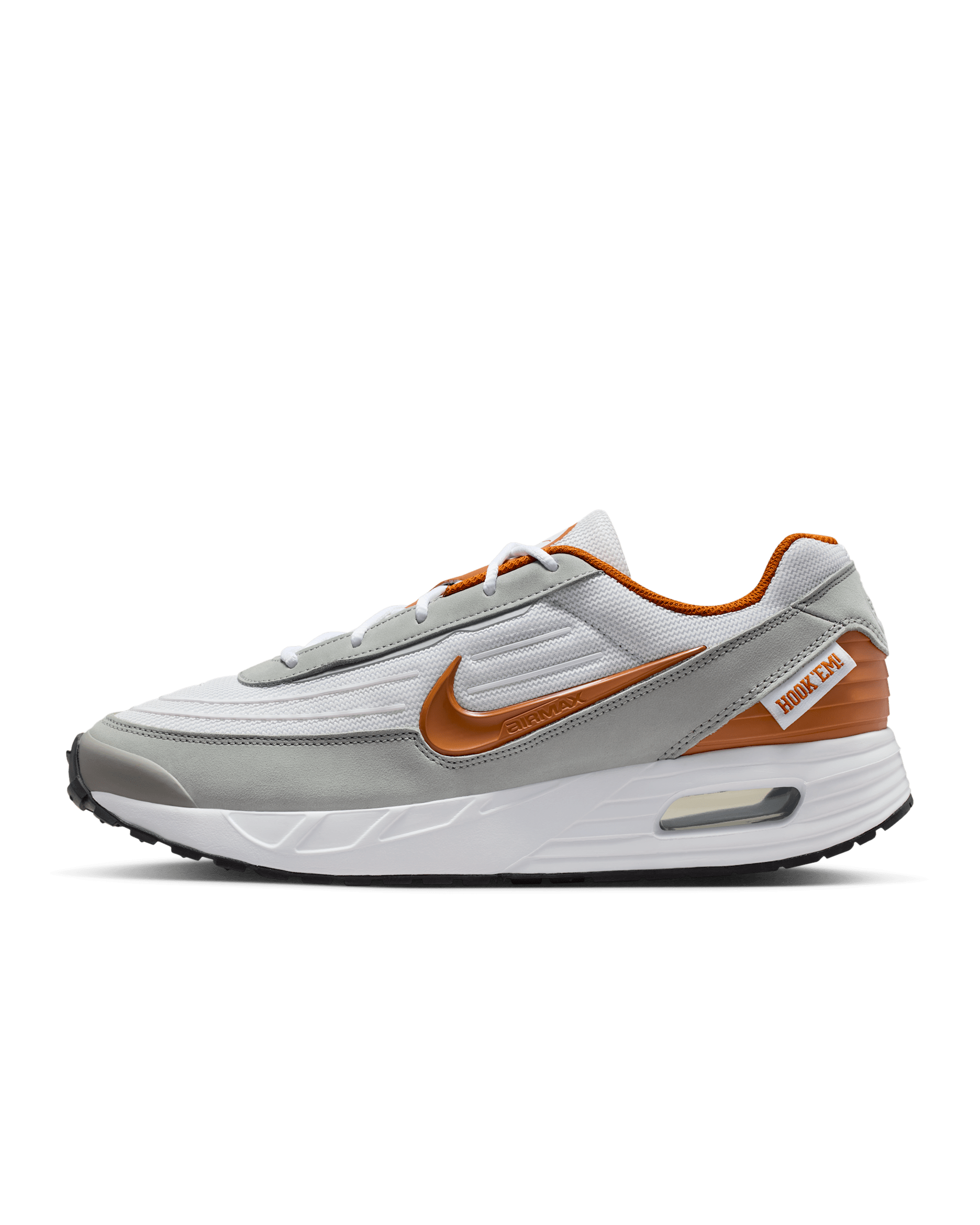 Nike College Air Max Verse (Texas) Men's Shoes - White/Light Smoke Grey/Desert Orange
