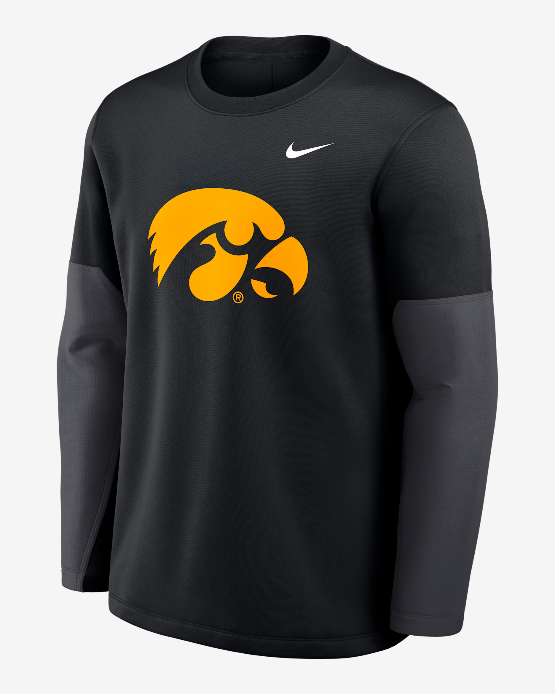 Iowa Sideline Coach Men's Nike Therma-FIT College Long-Sleeve T-Shirt - Black