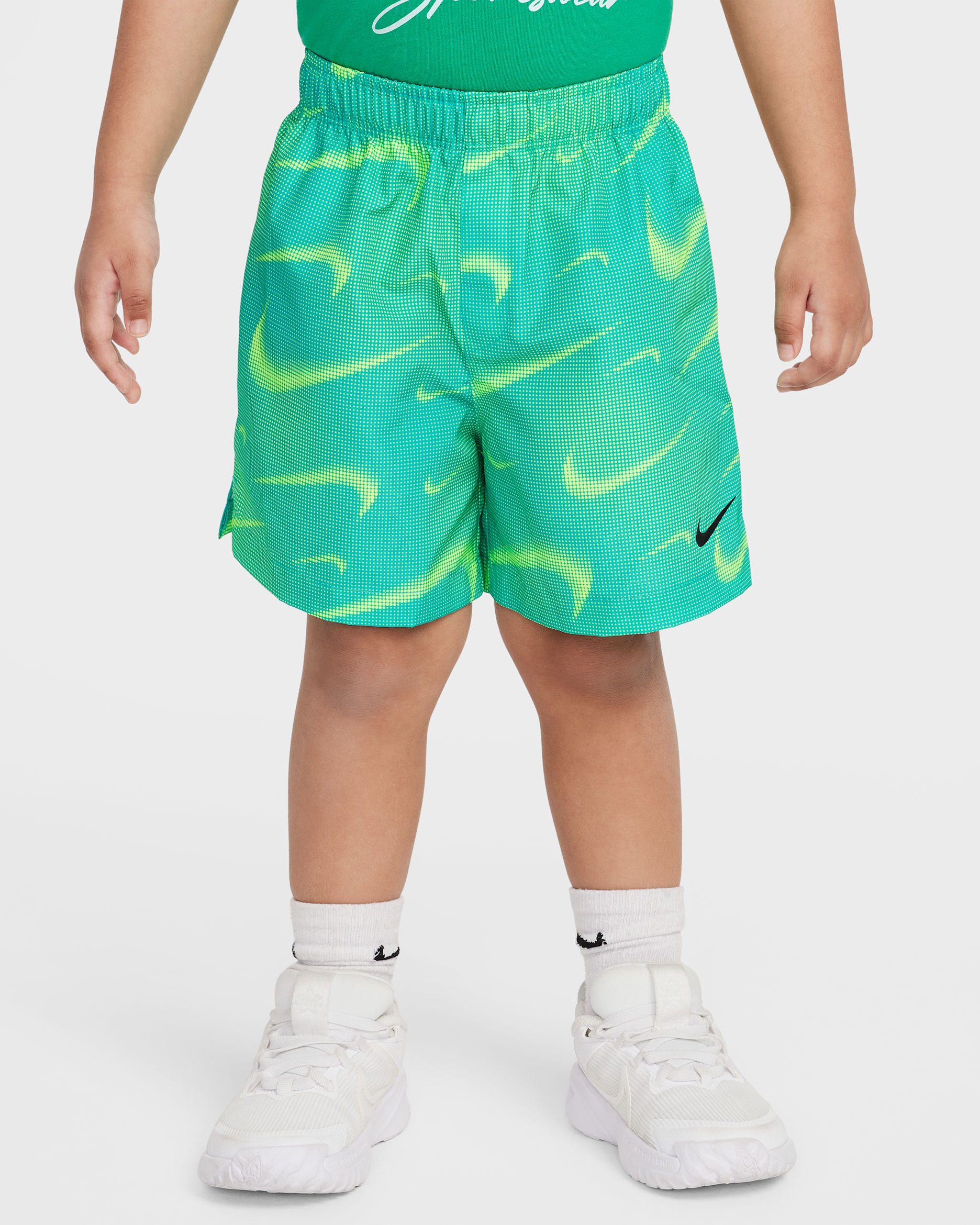 Shorts de tejido Woven con estampado Rhythm infantiles Nike Dri-FIT - Cactus empolvado