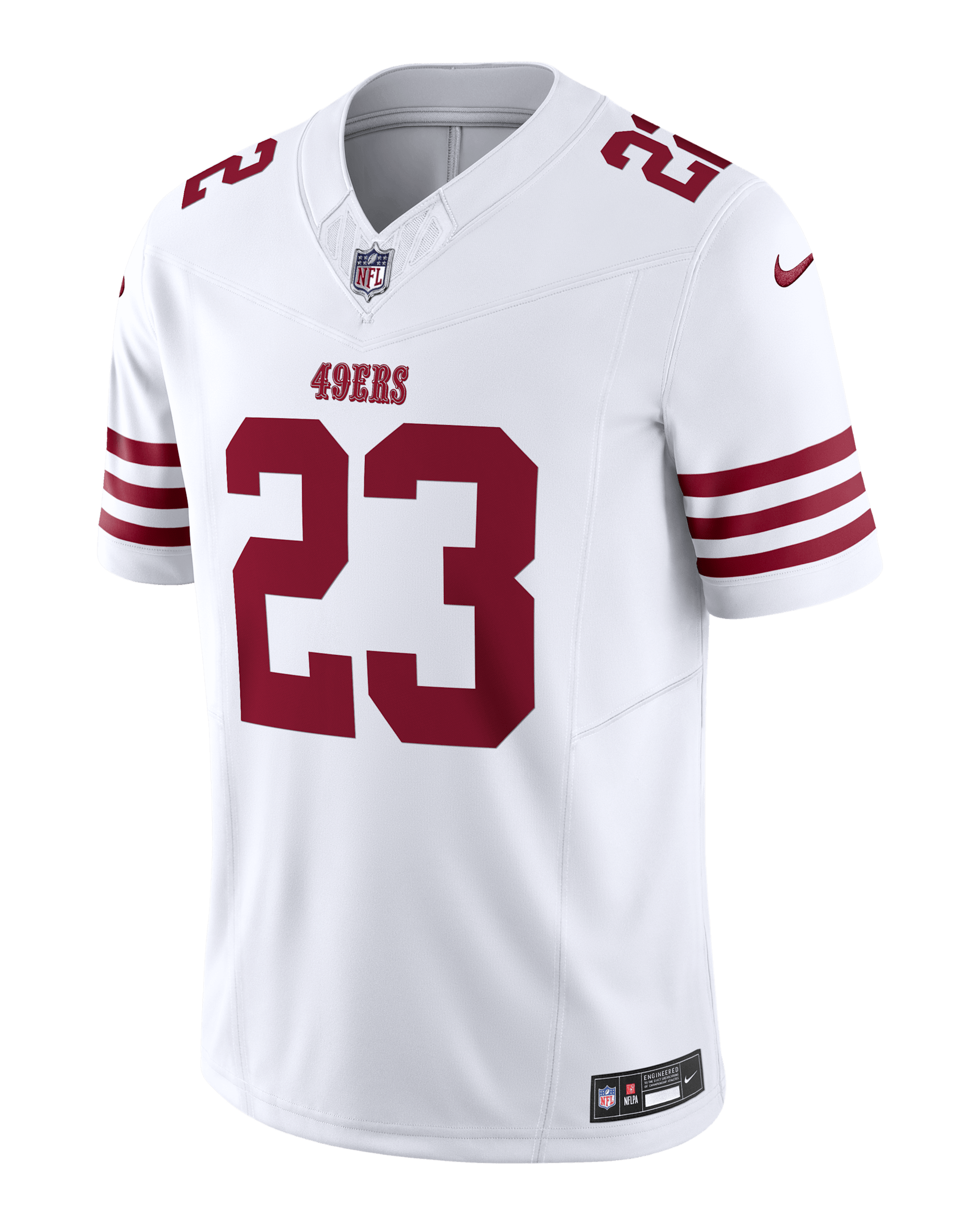 Jersey de fútbol americano Nike Dri-FIT de la NFL Limited para hombre Christian McCaffrey San Francisco 49ers - Blanco