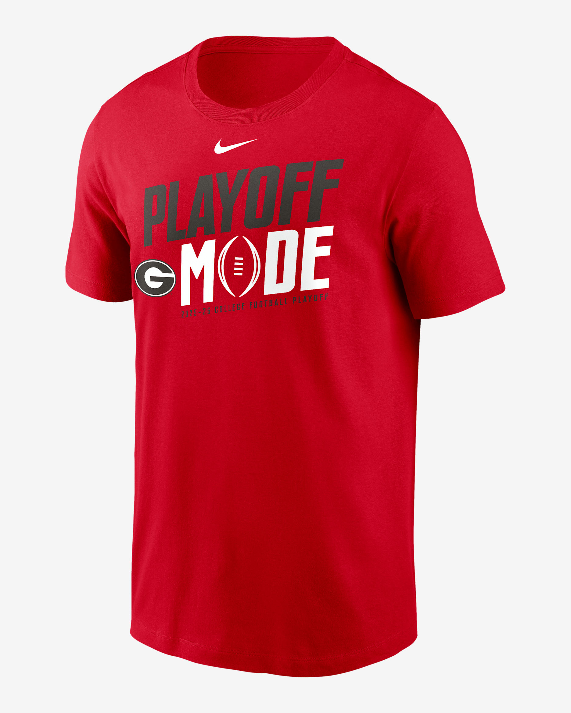 Georgia 2025/26 College Football Playoff Bound Pass Protection Men's Nike College T-Shirt - Red