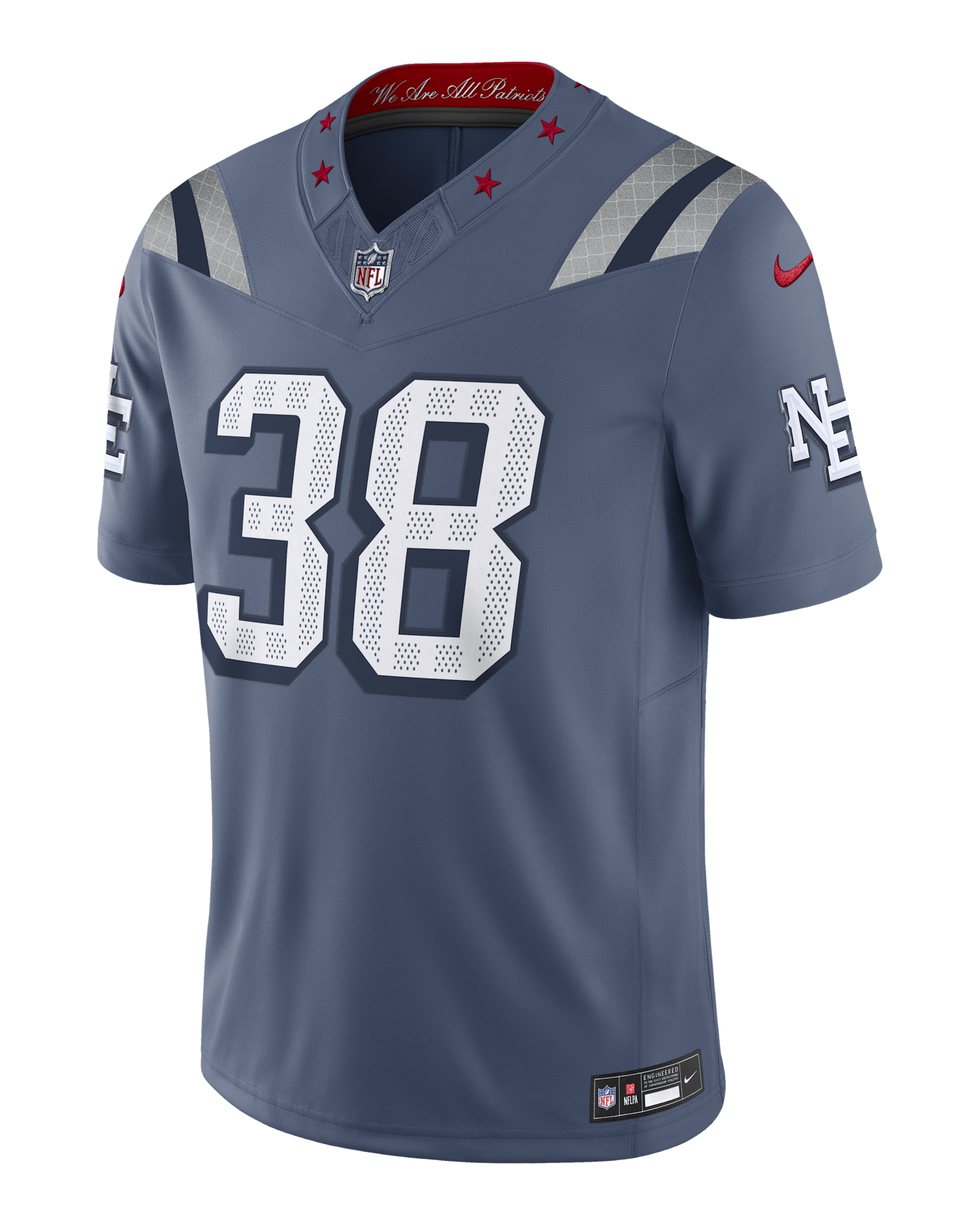 Rhamondre Stevenson New England Patriots Rivalries Collection Men's Nike Dri-FIT NFL Limited Jersey - Blue