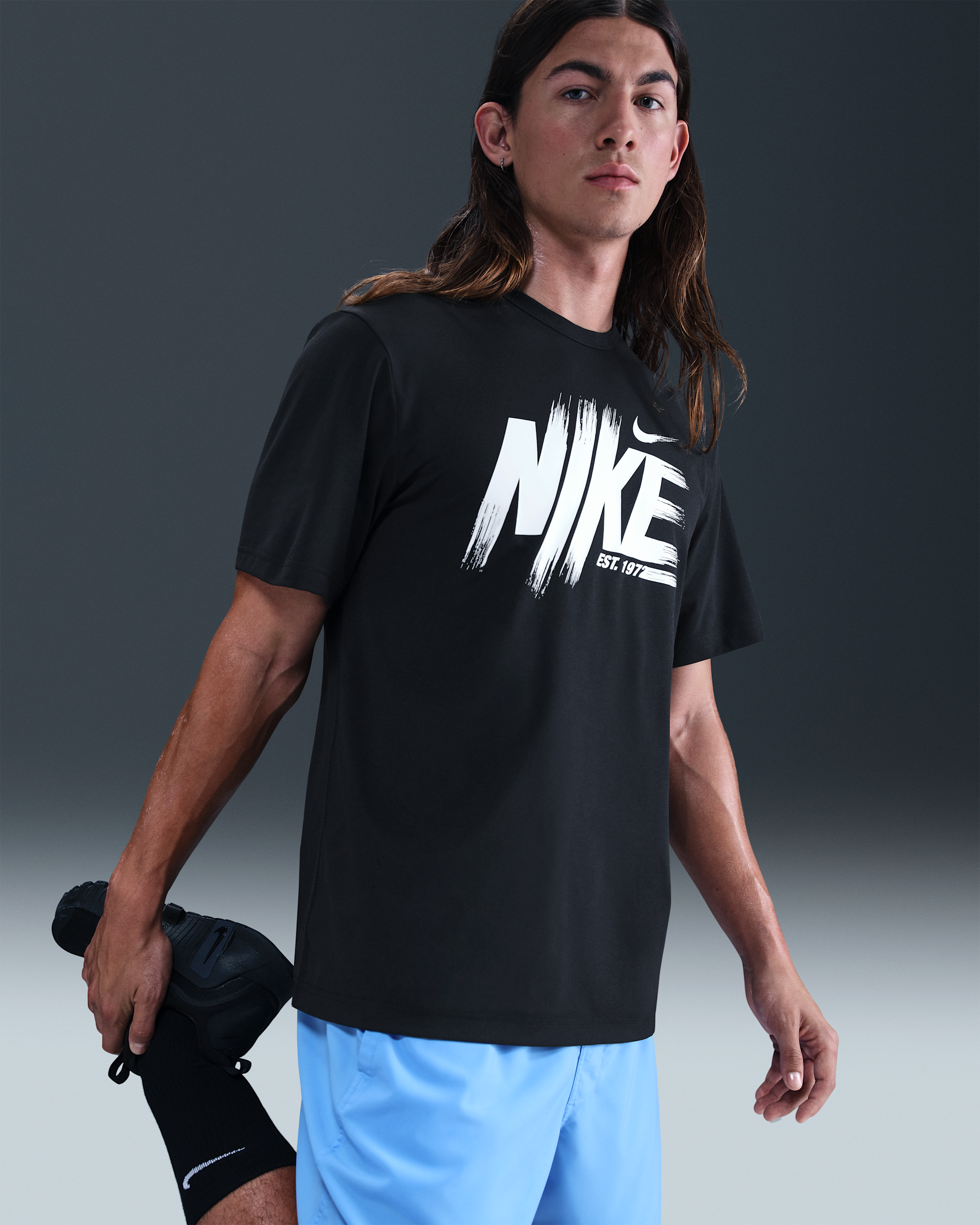 Nike Hyverse Part superior d'entrenament Dri-FIT UV - Home - Negre/Blanc