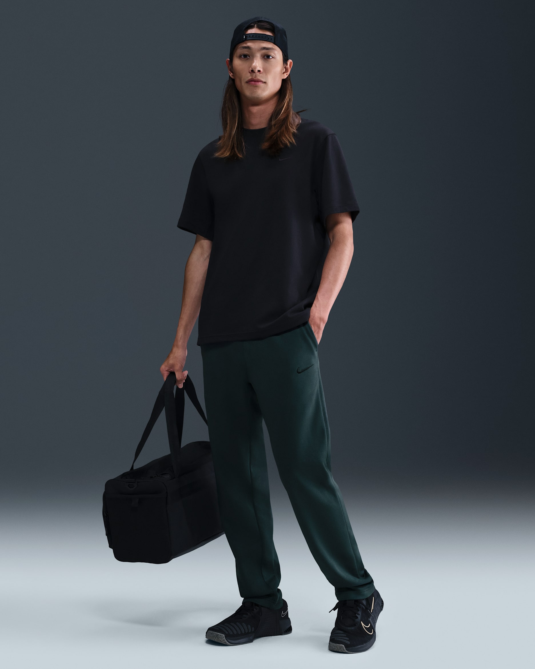 Nike Therma-FIT 男款健身長褲 - Seaweed/Seaweed/黑色