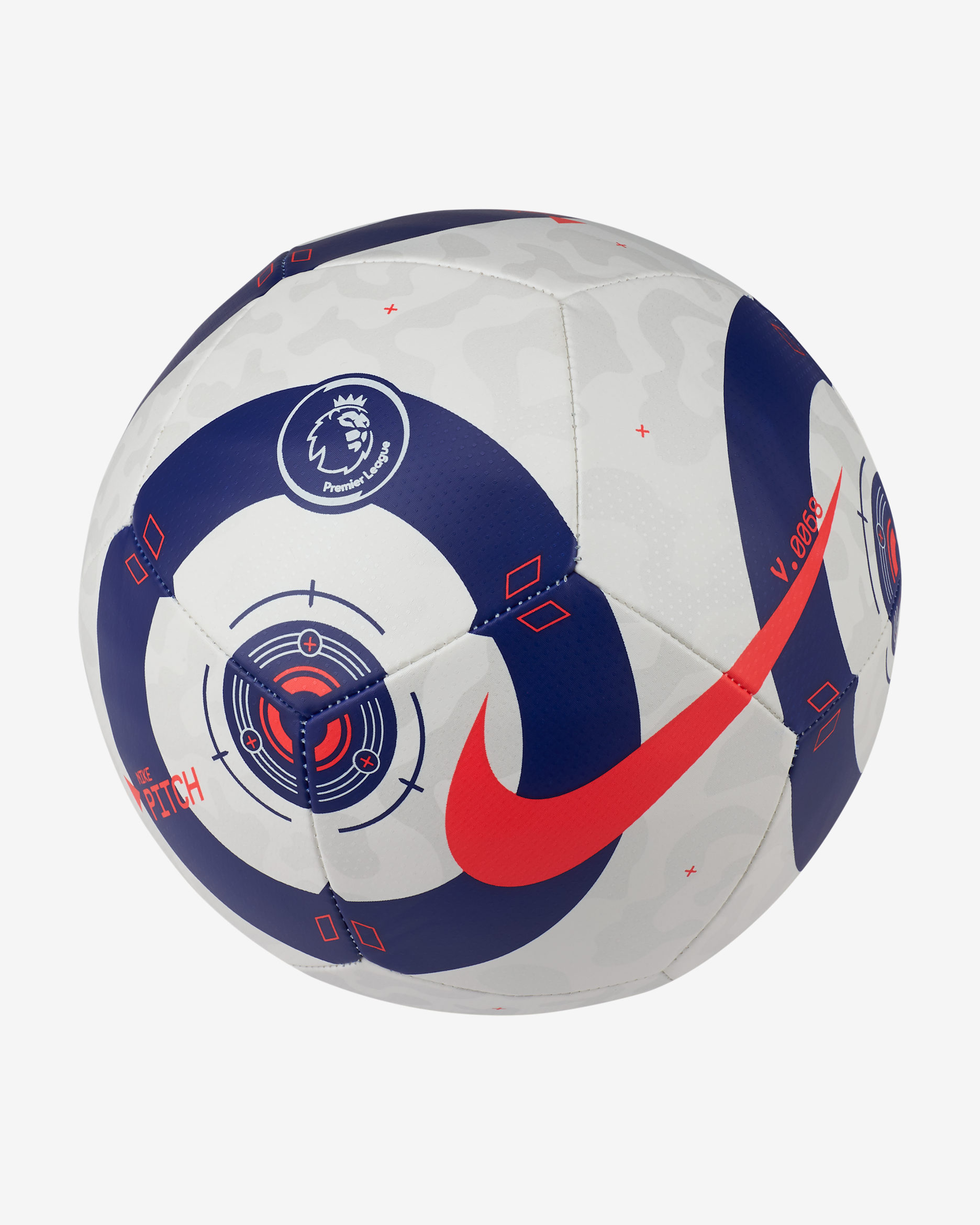 Premier League Pitch Football - White/Blue/Laser Crimson