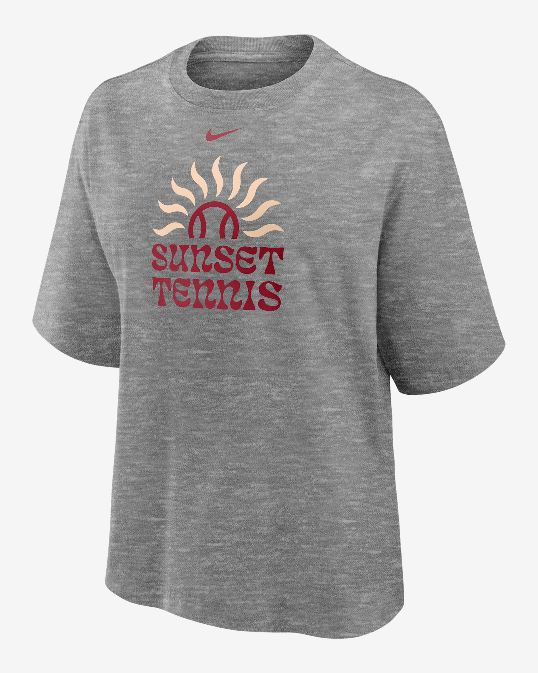 Nike Women's Tennis Boxy T-Shirt - Dark Grey Heather