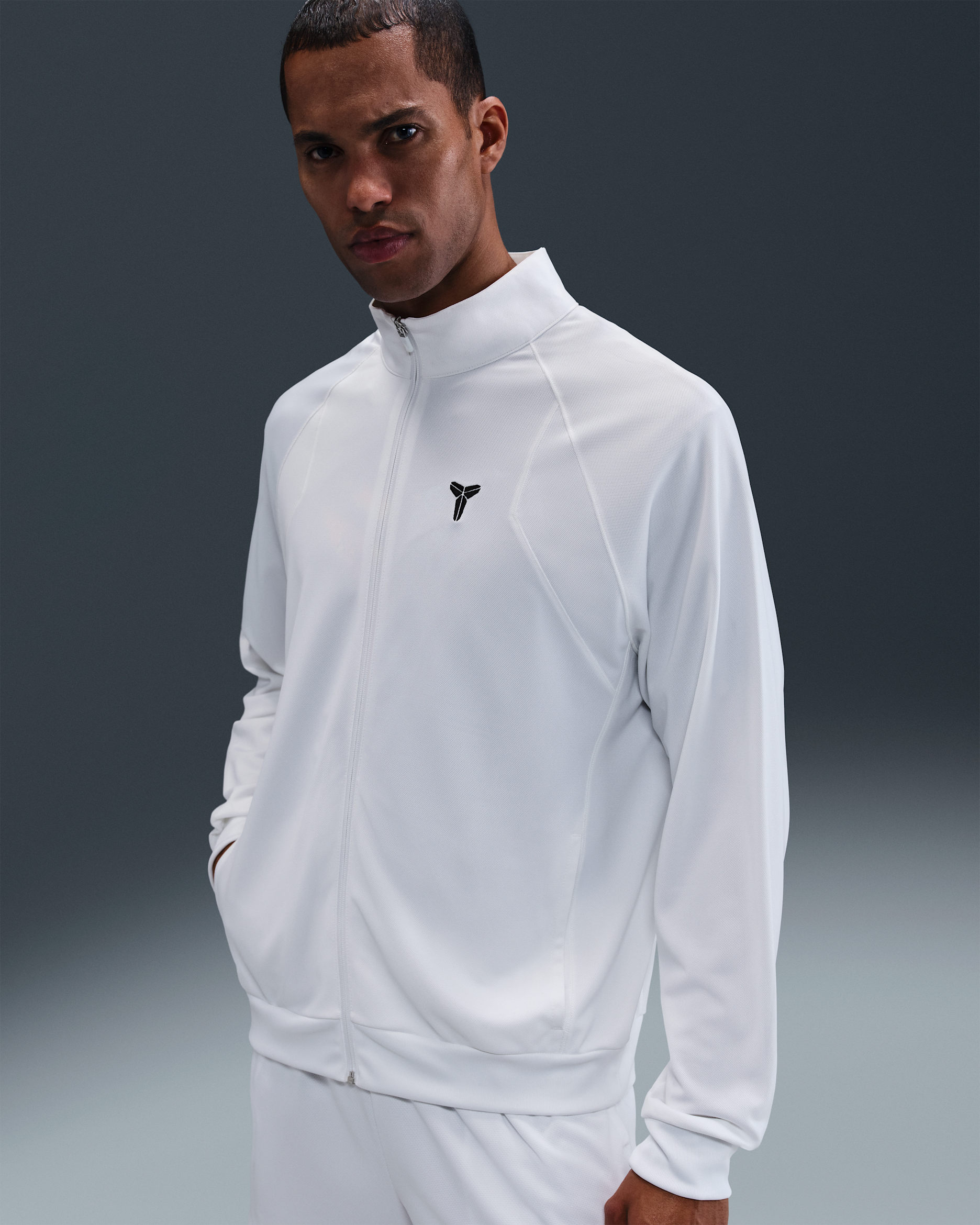 Kobe Dri-FIT Knit Jacket - White/White/Black