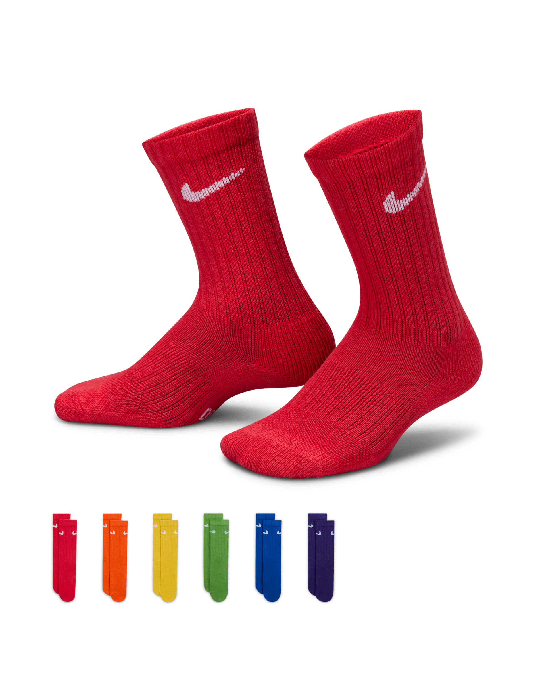 Nike Dri-FIT Performance Basics magas szárú zokni kisgyerekeknek (6 pár) - Többszínű