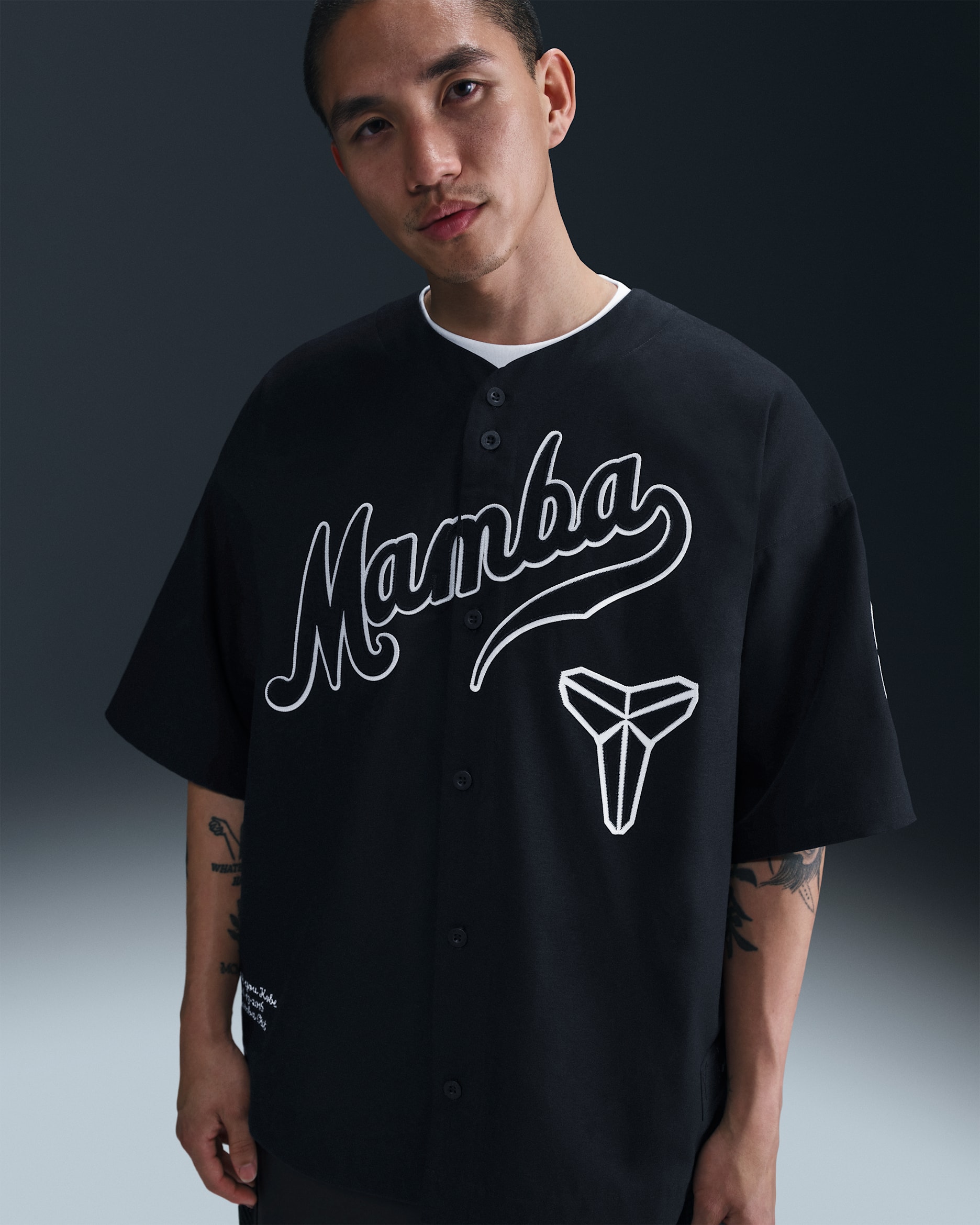 Kobe Men's Baseball Top - Black/White