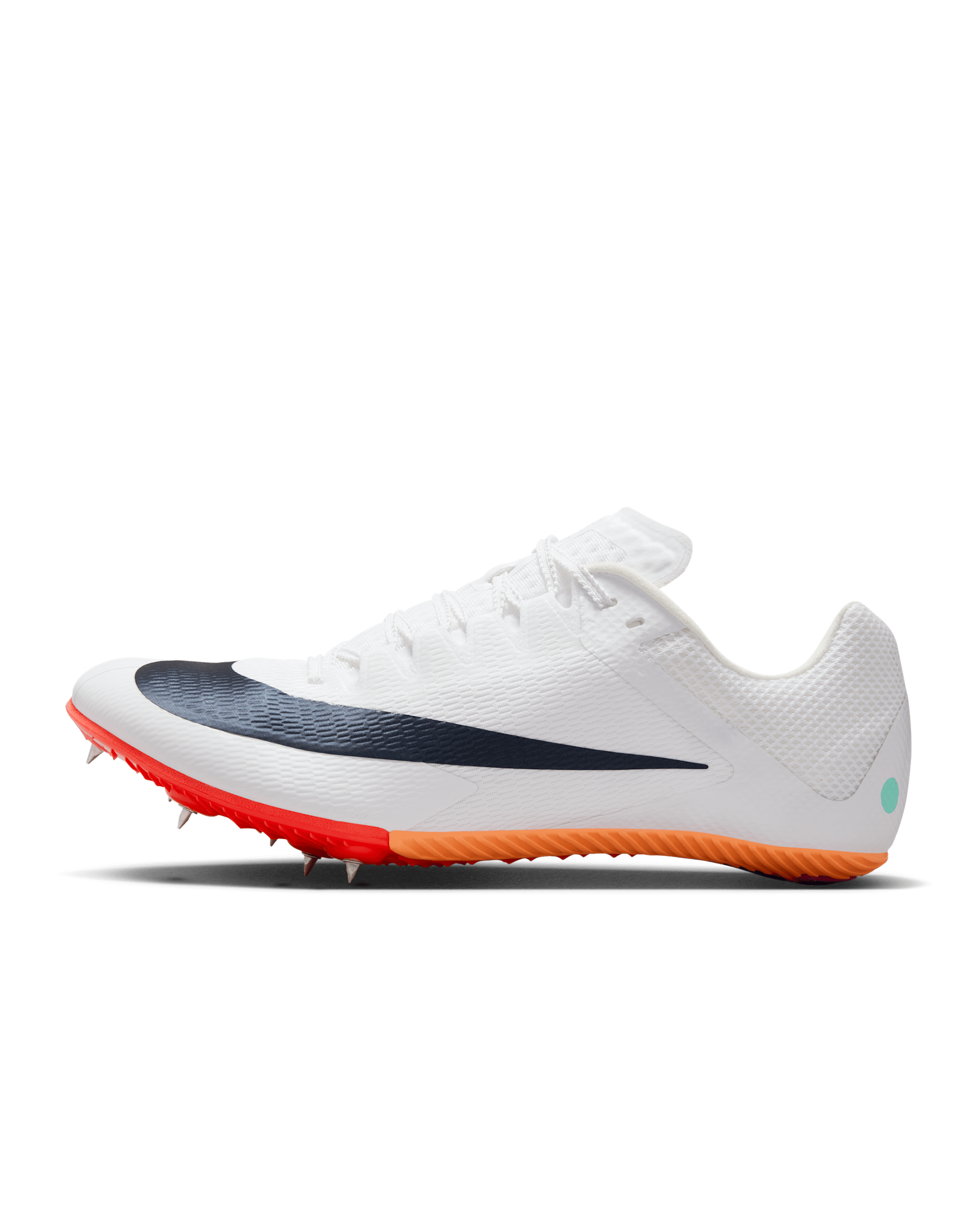 Nike Zoom Rival Sprint Track & Field Sprinting Spikes - White/Bright Crimson/Hyper Turquoise/Obsidian