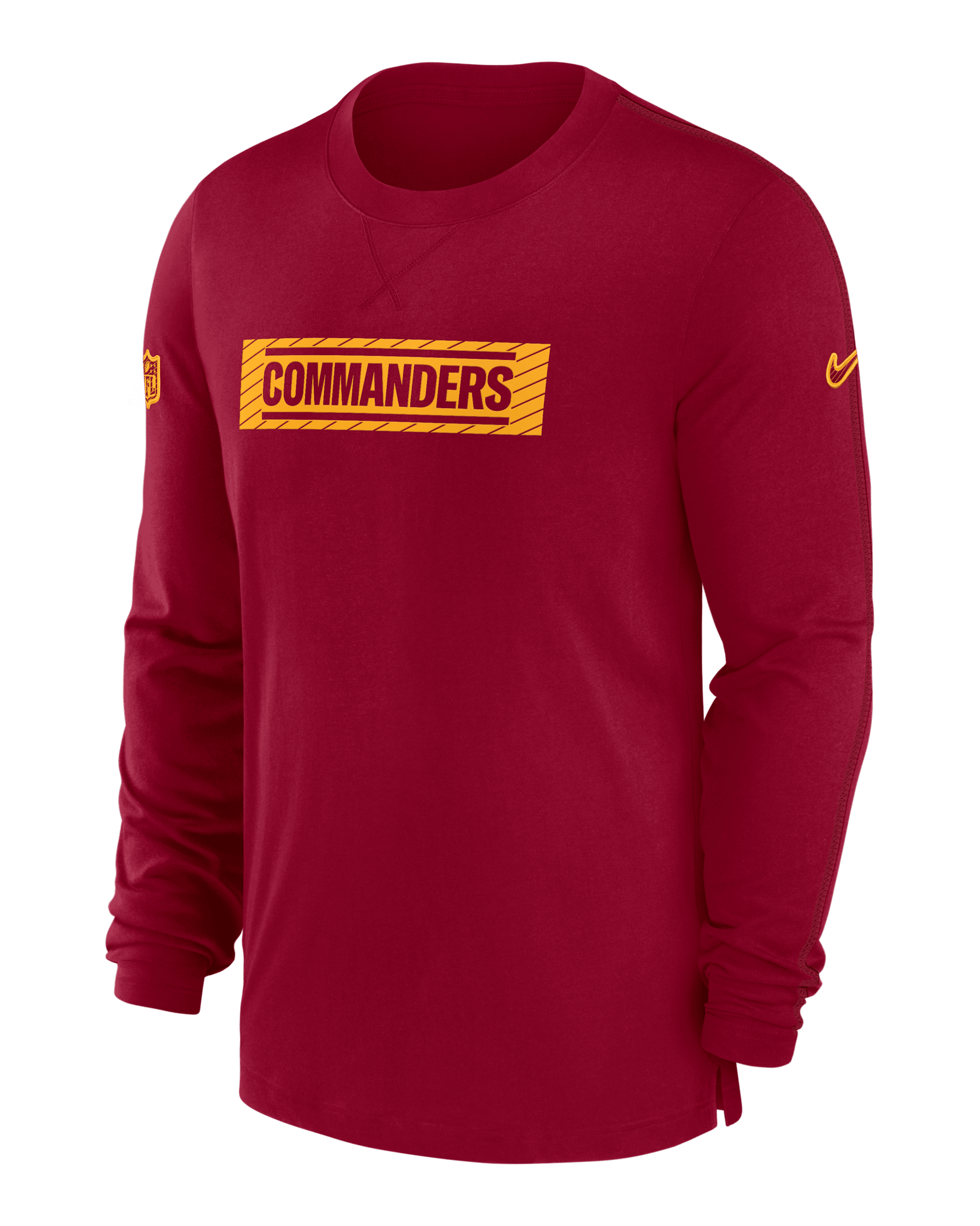 Washington Commanders Sideline Player Team Issue Men’s Nike Dri-FIT Long-Sleeve Top - Red