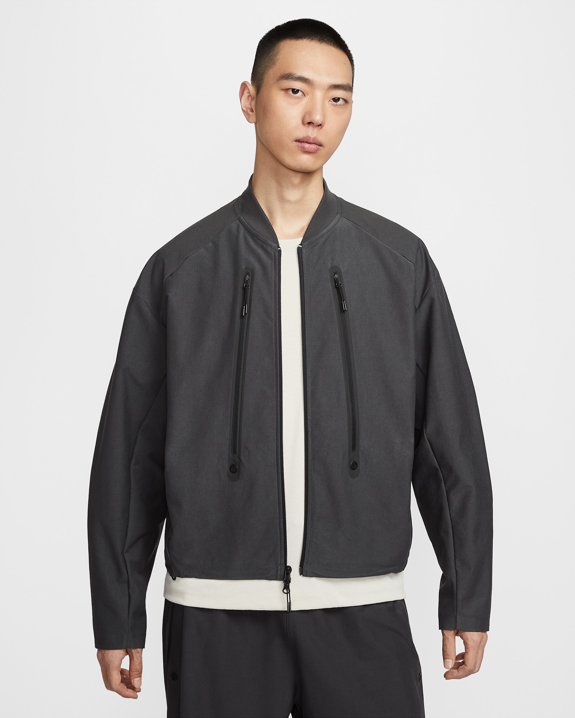 Nike Tech Men's Dri-FIT Shori Knit Jacket - Anthracite/Black