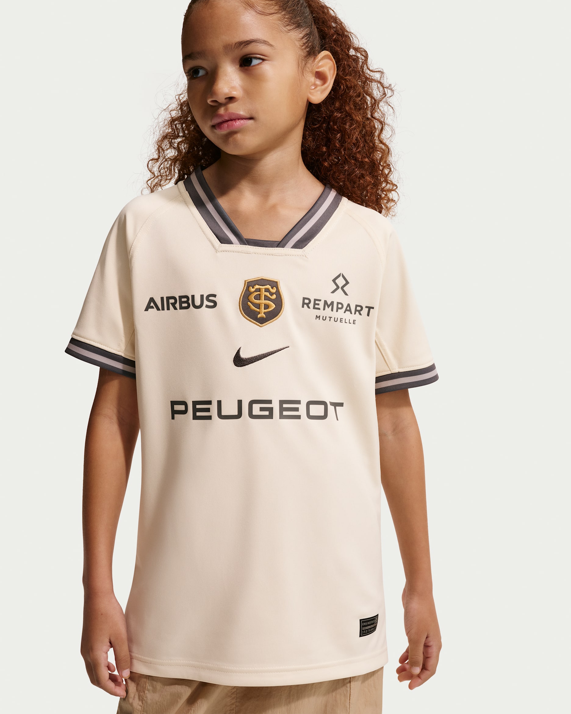 Stade Toulousain Older Kids Nike Rugby Stadium Jersey Fourth - Natural/Iron Grey