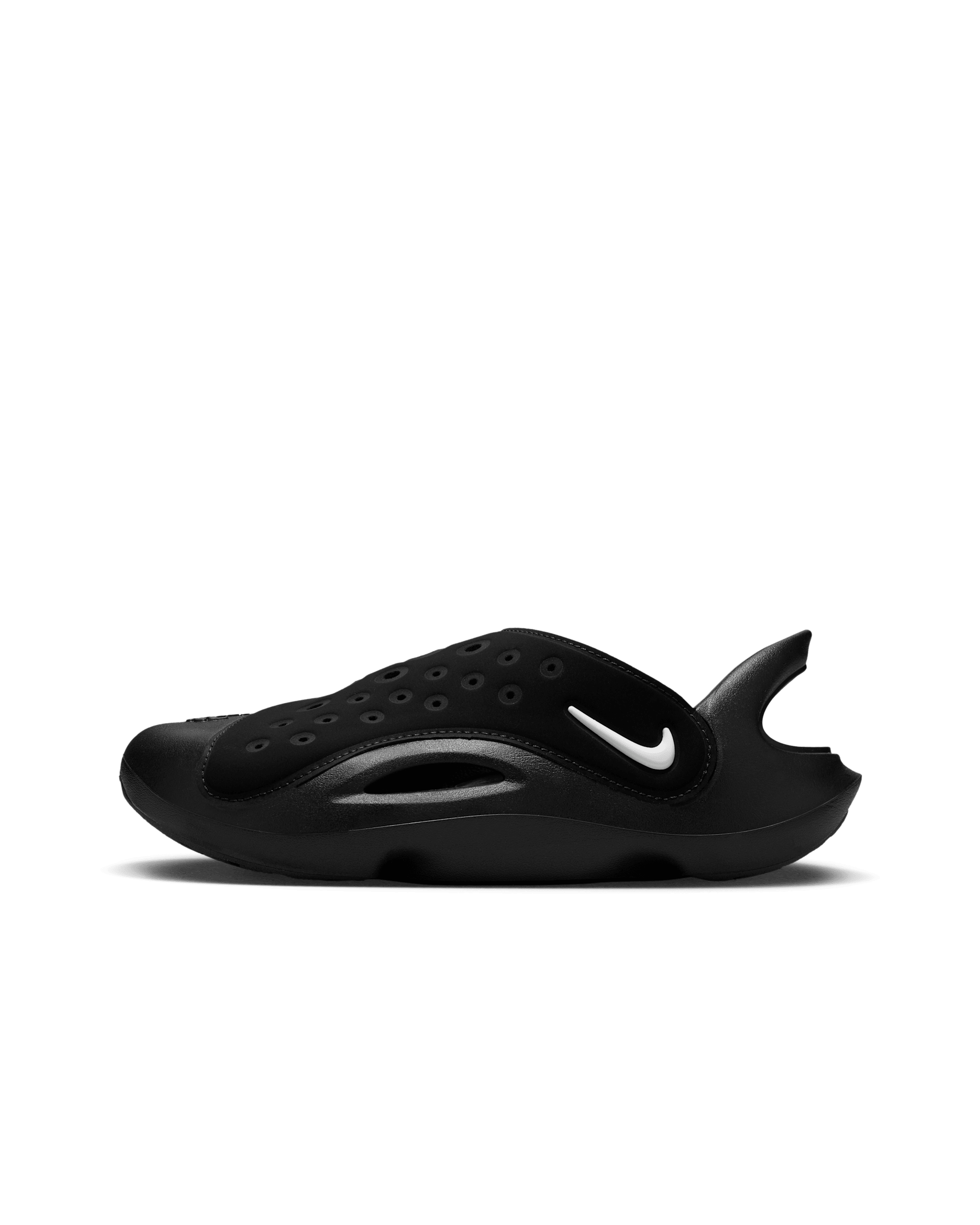 Nike Aqua Swoosh Big Kids' Sandals - Black/Anthracite/White