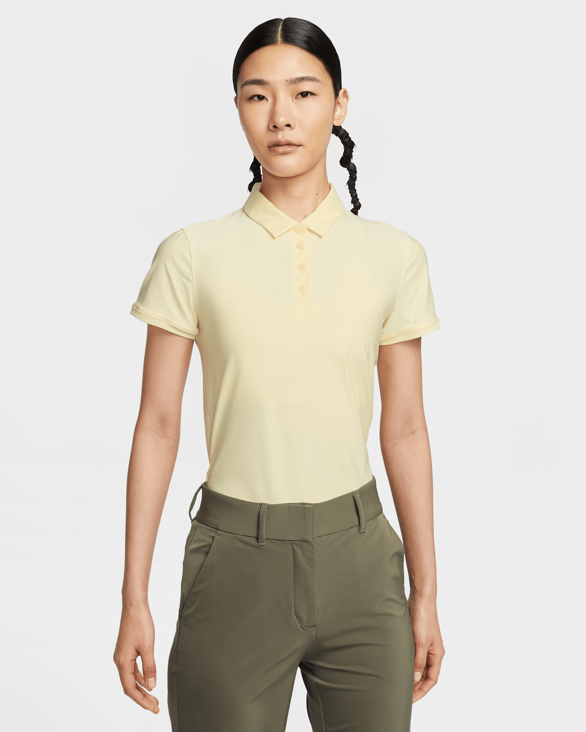 나이키 빅토리 여성 드라이 핏 반팔 골프 폴로 - 앨러배스터/화이트