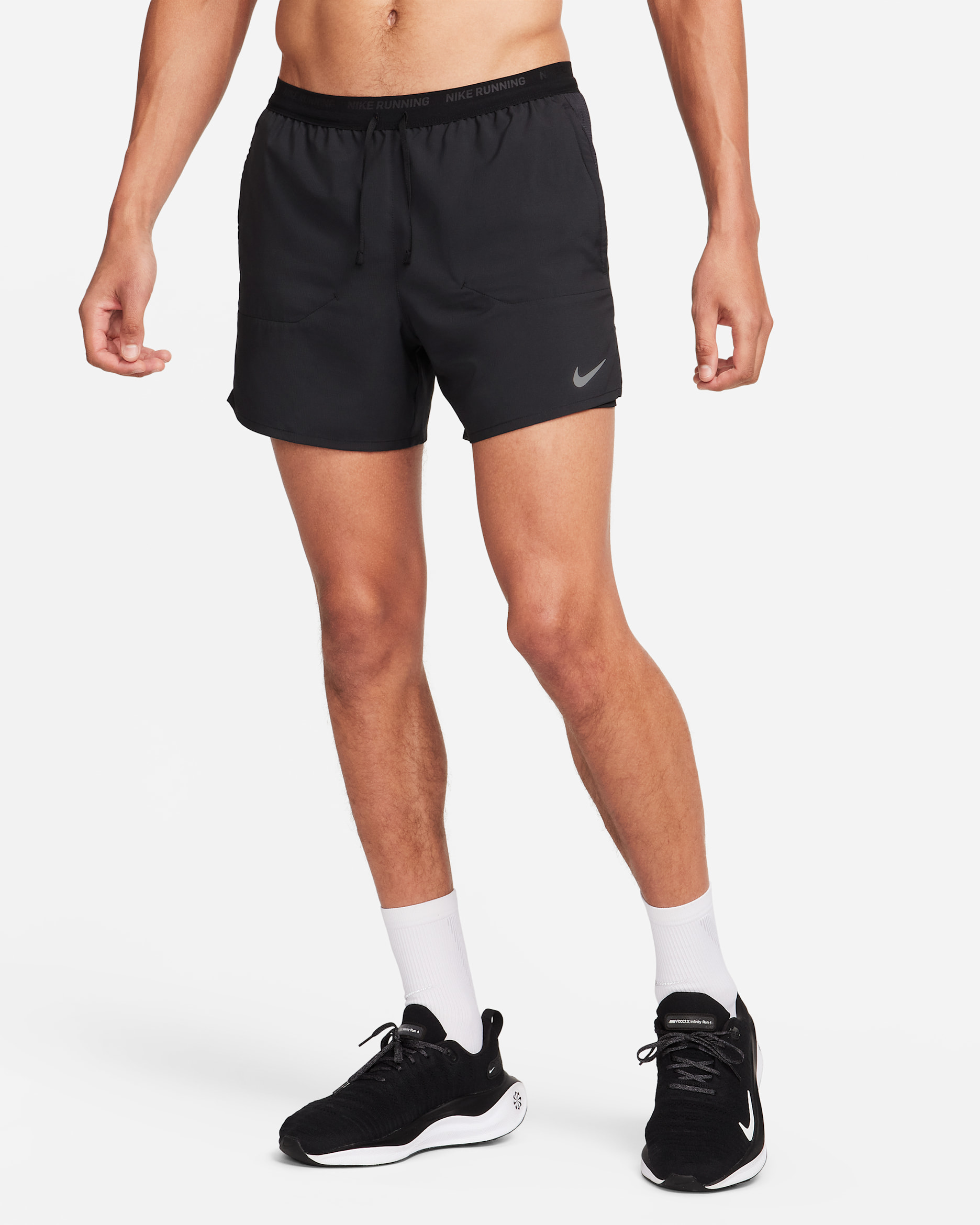 Nike Stride Men's Dri-FIT 5" 2-in-1 Running Shorts - Black/Black/Black
