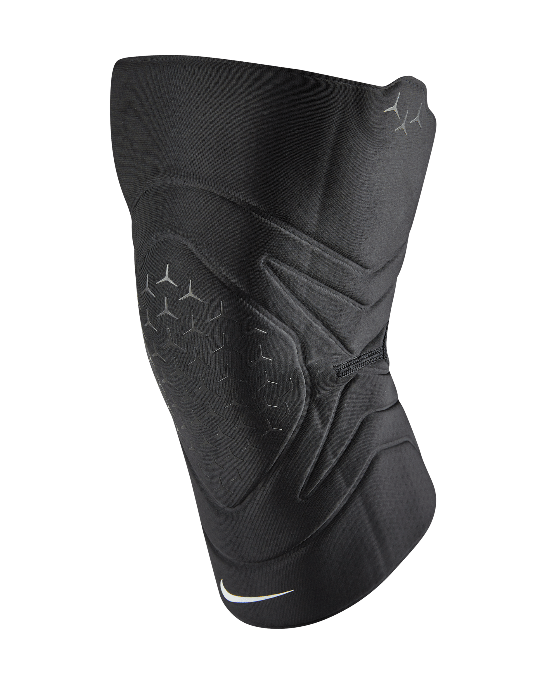 나이키 프로 클로즈드 파텔라 무릎 슬리브 - 블랙/화이트