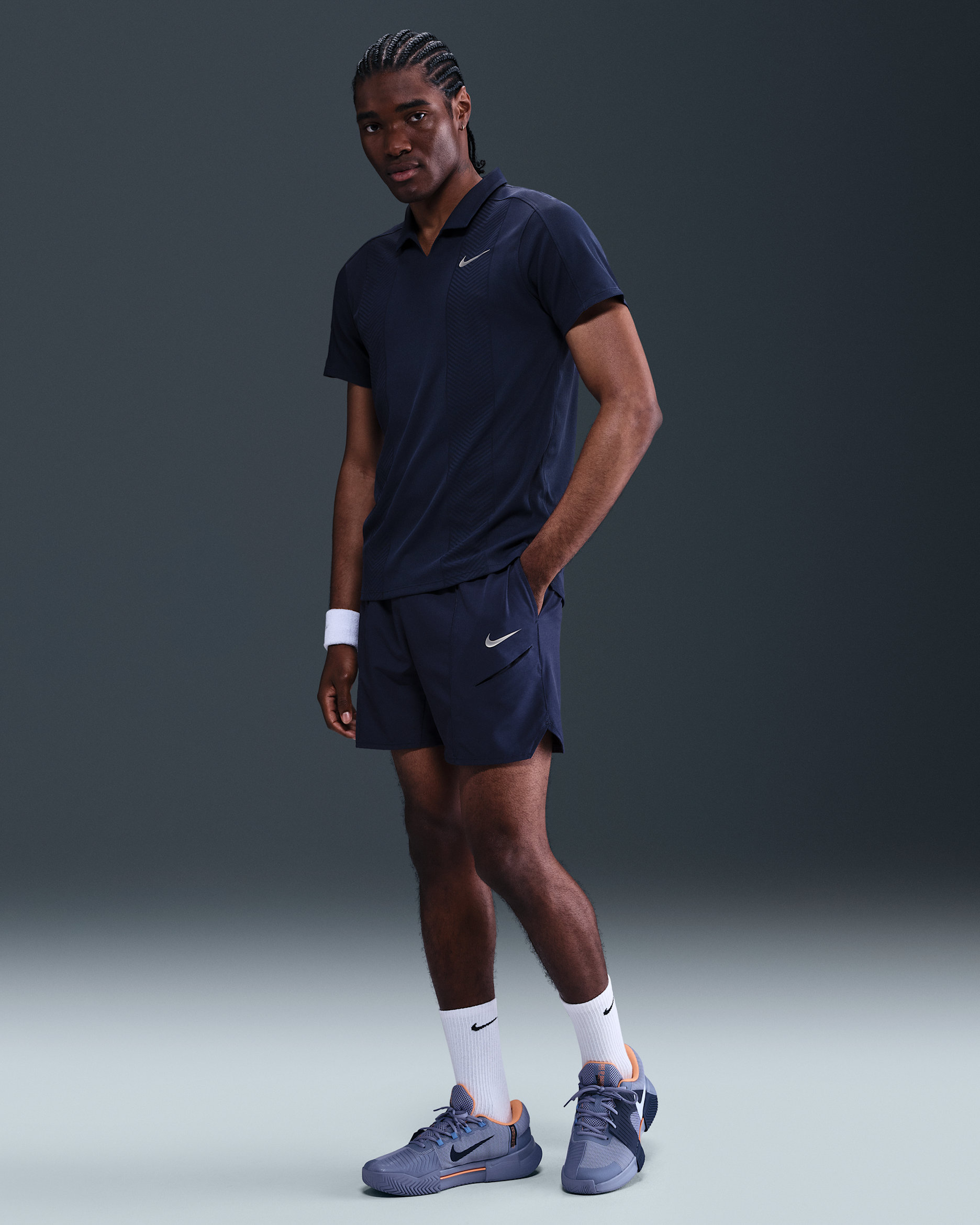 Shorts de tenis Dri-FIT de 15 cm para hombre NikeCourt Slam - Azul marino medianoche