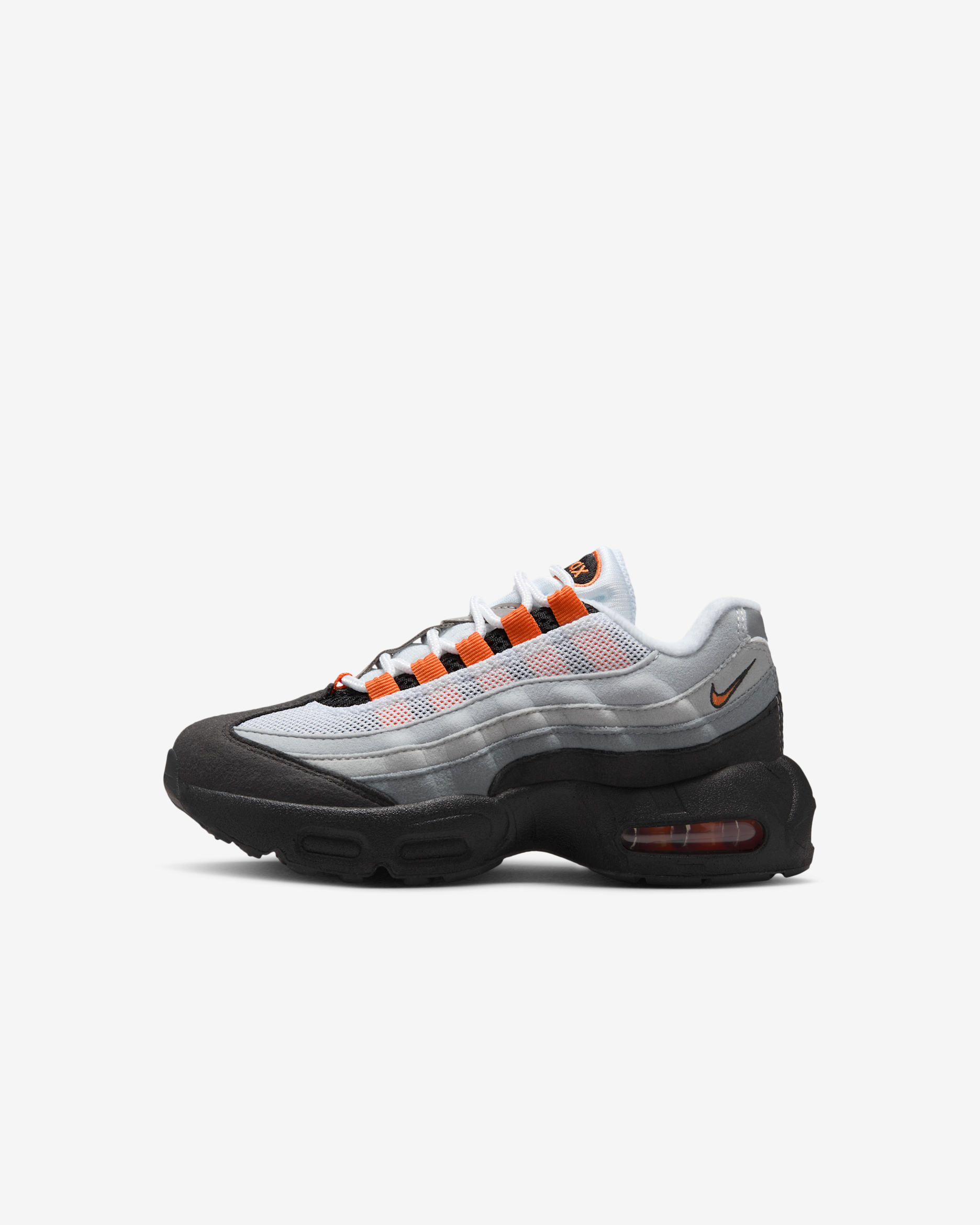 Nike Air Max 95 Recraft Younger Kids' Shoes - Black/Cool Grey/White/Bright Mandarin
