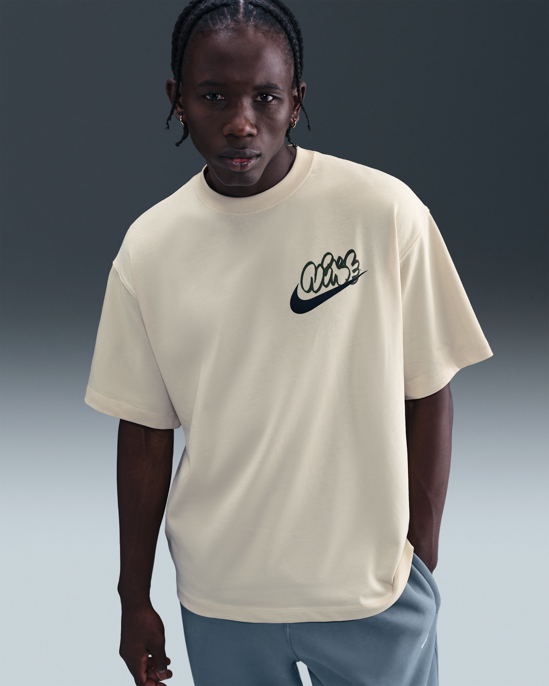 T-shirt Nike Solo Swoosh pour homme - Light Khaki