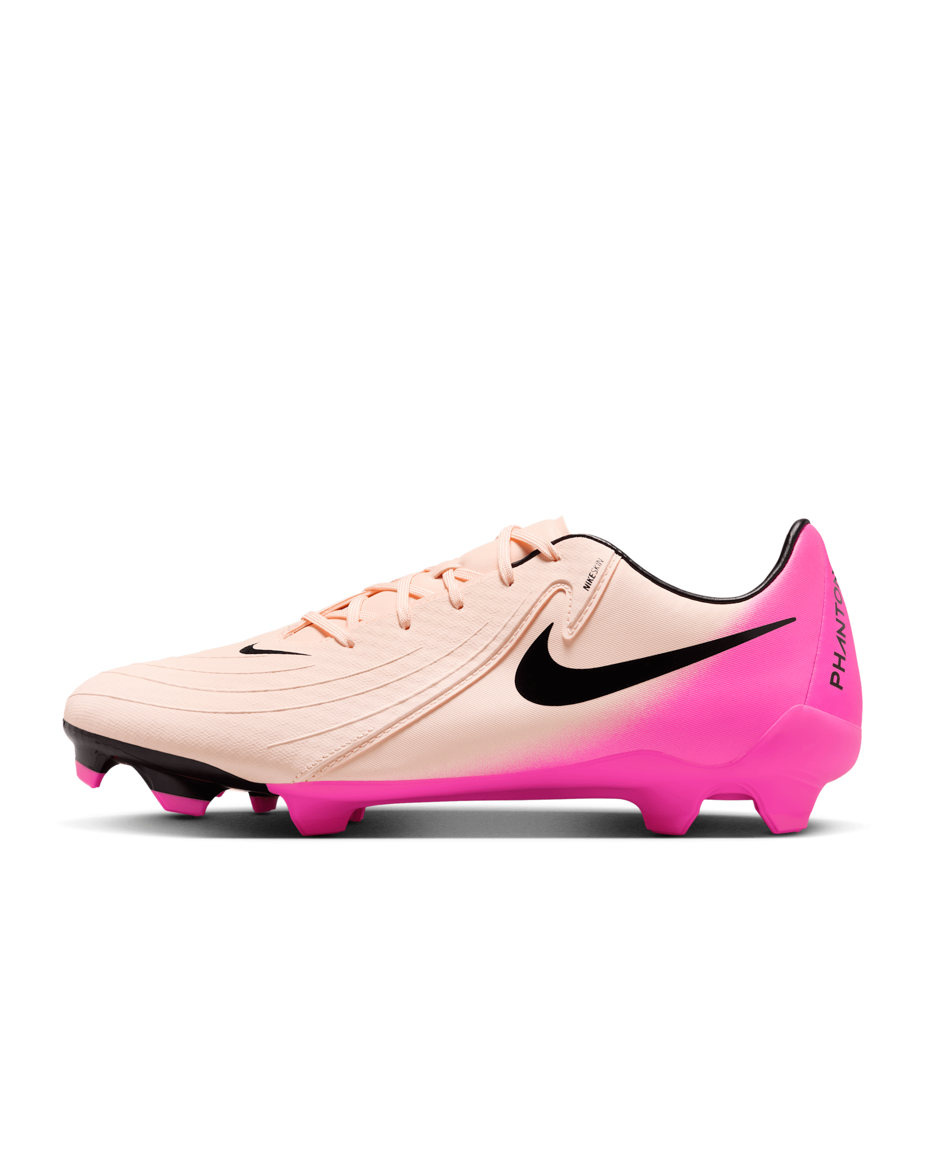 Nike Phantom GX 2 Academy low-top voetbalschoenen (meerdere ondergronden) - Crimson Tint/Pink Blast/Zwart