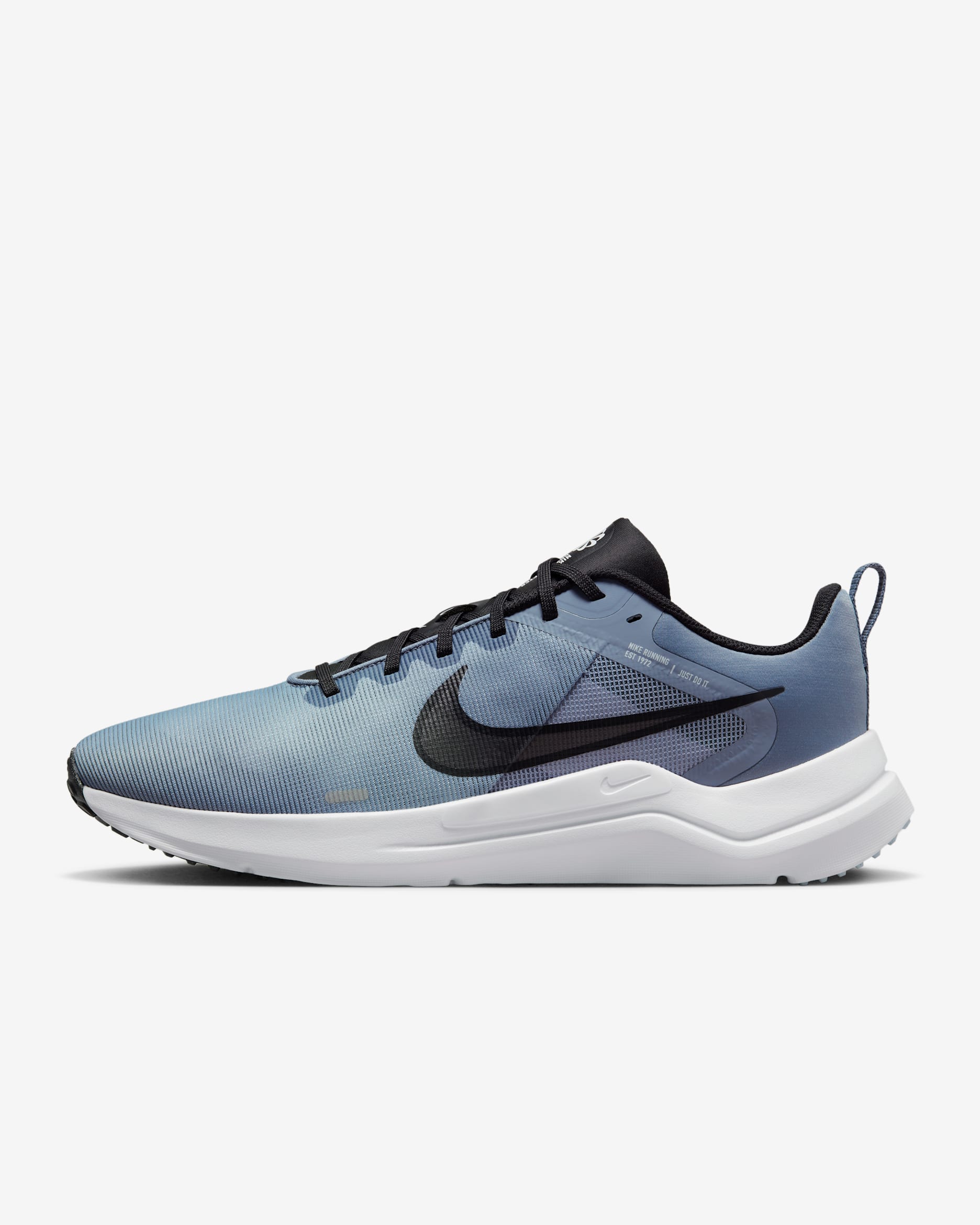 Nike Downshifter 12 Men's Road Running Shoes - Ashen Slate/Cobalt Bliss/White/Black