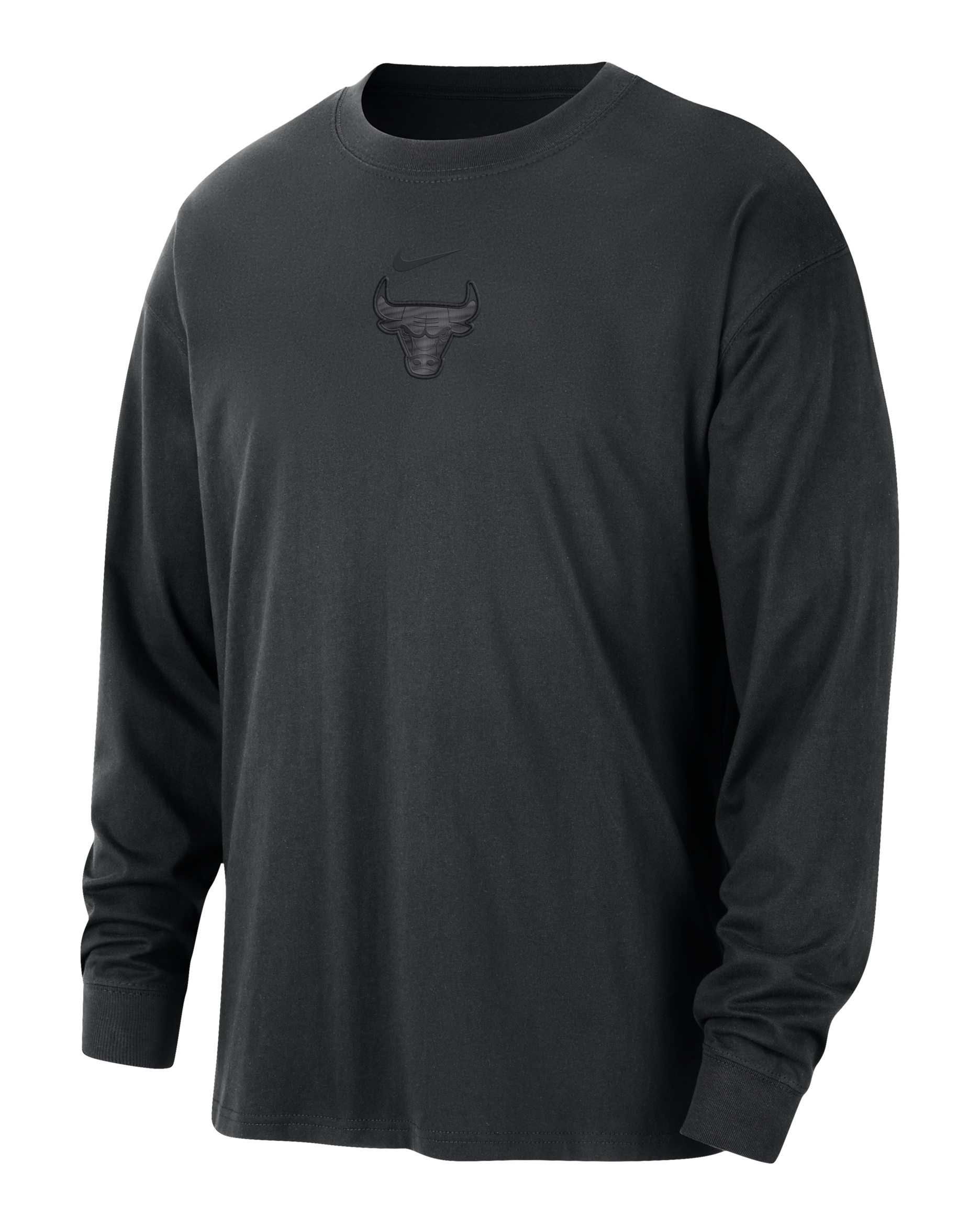 Chicago Bulls Courtside Premium Essential Men's Nike NBA Long-Sleeve T-Shirt - Black