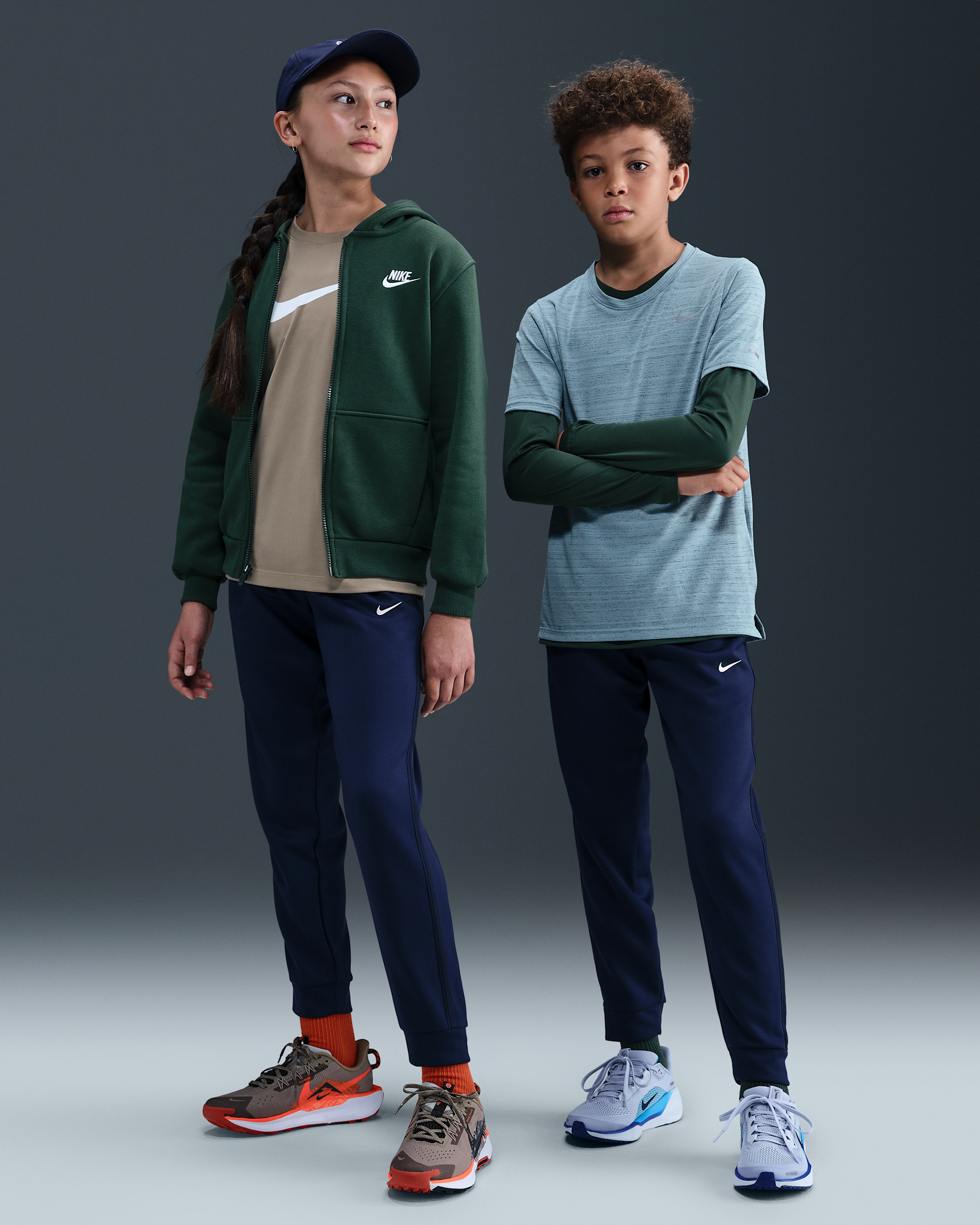 Nike Multi Big Kids' Knit Pants - Midnight Navy/Black/White