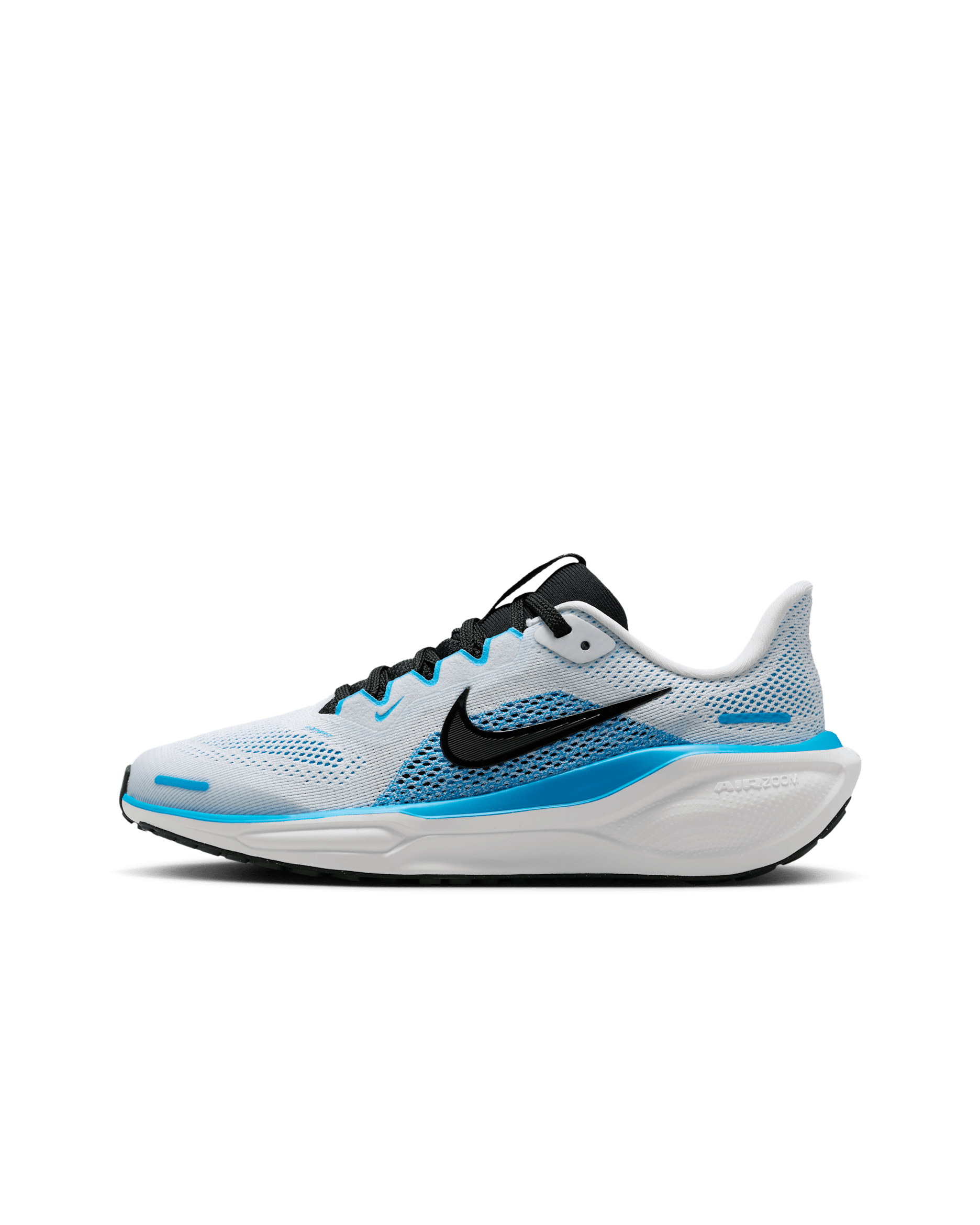 Tenis de correr en pavimento para niños grandes Nike Pegasus 41 - Blanco/Azul héroe/Negro/Negro