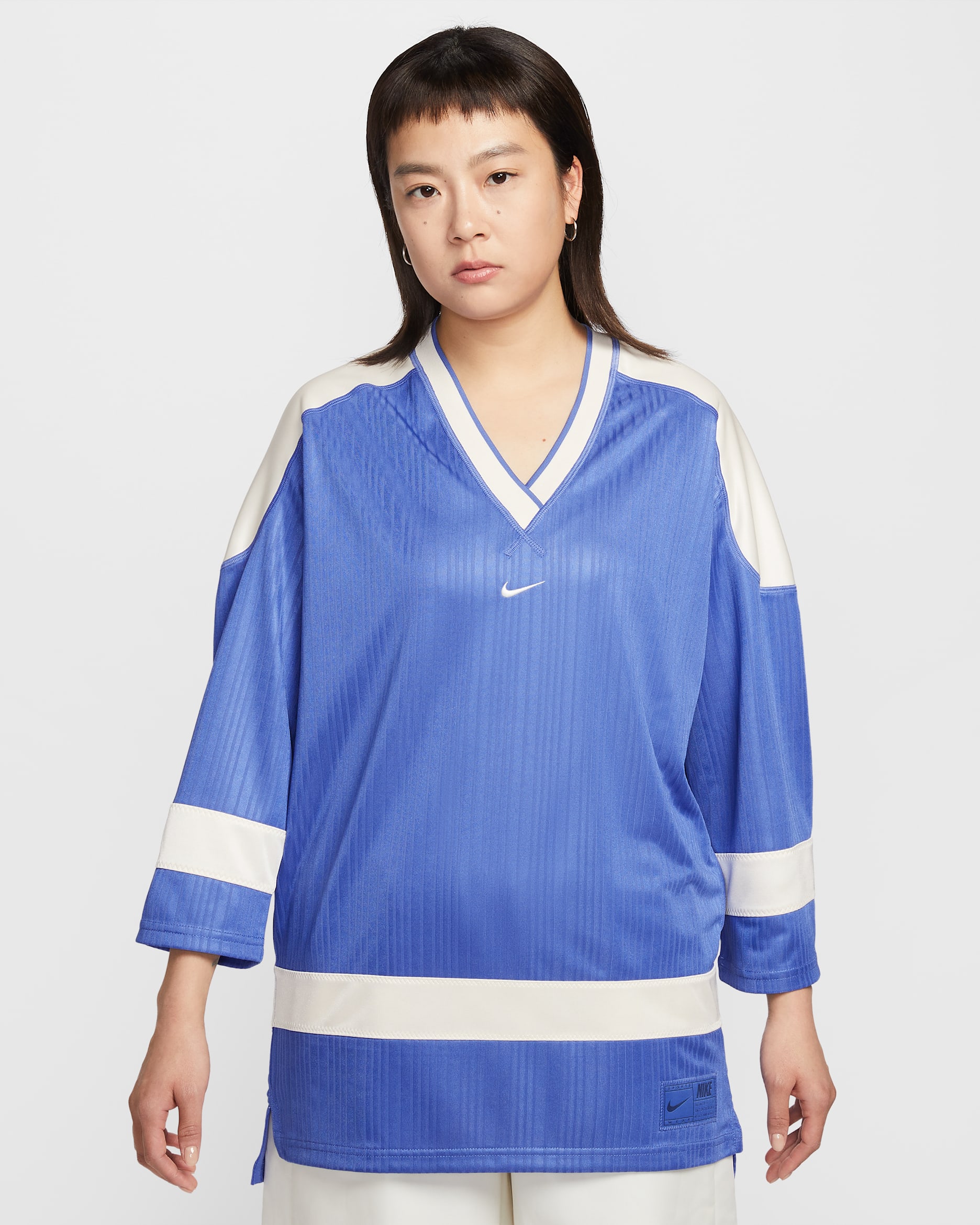Nike Sportswear Women's Oversized Jersey Tunic - Light Medium Blue/Chalk/Chalk