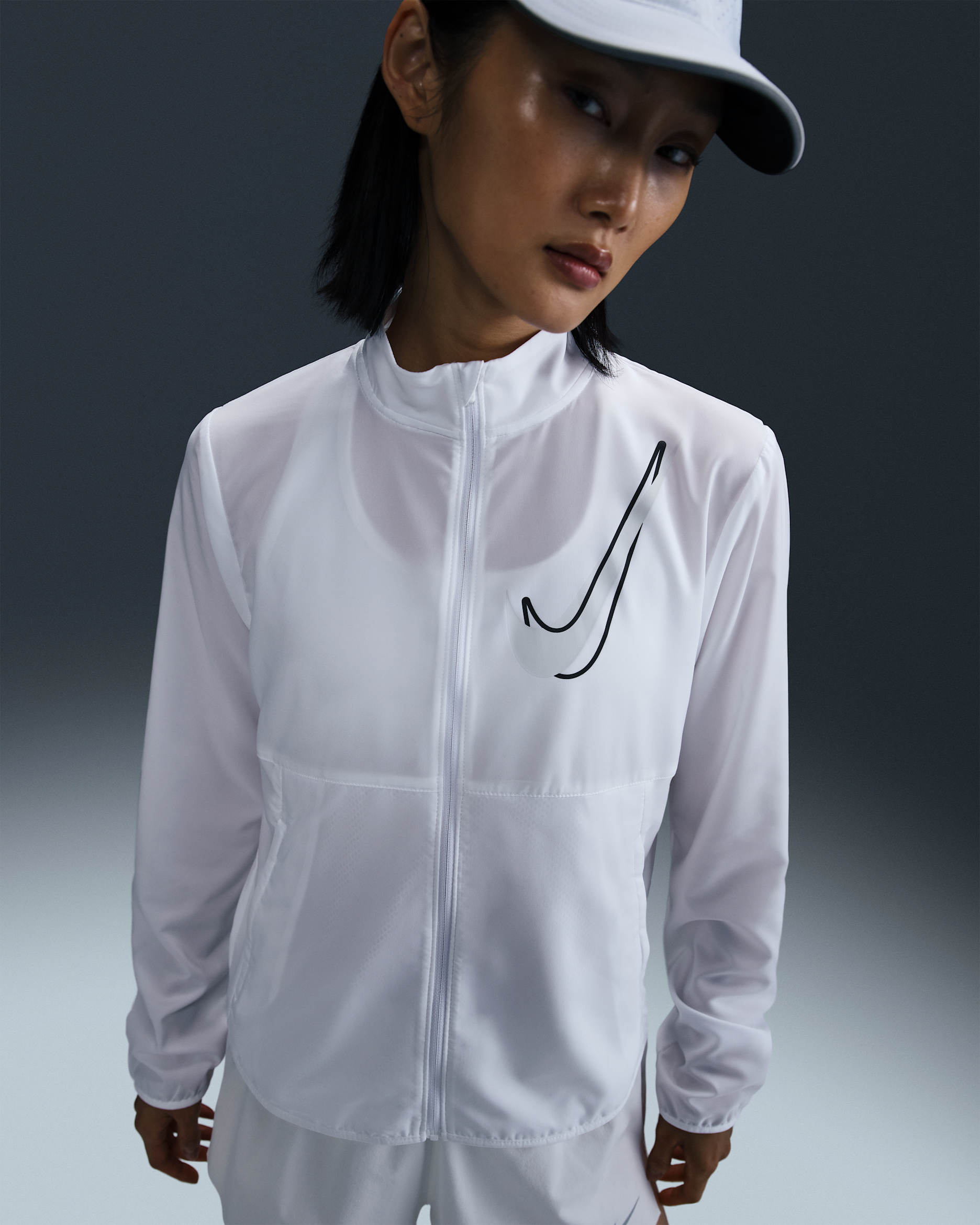 Nike Swoosh Women's Dri-FIT Running Jacket - White