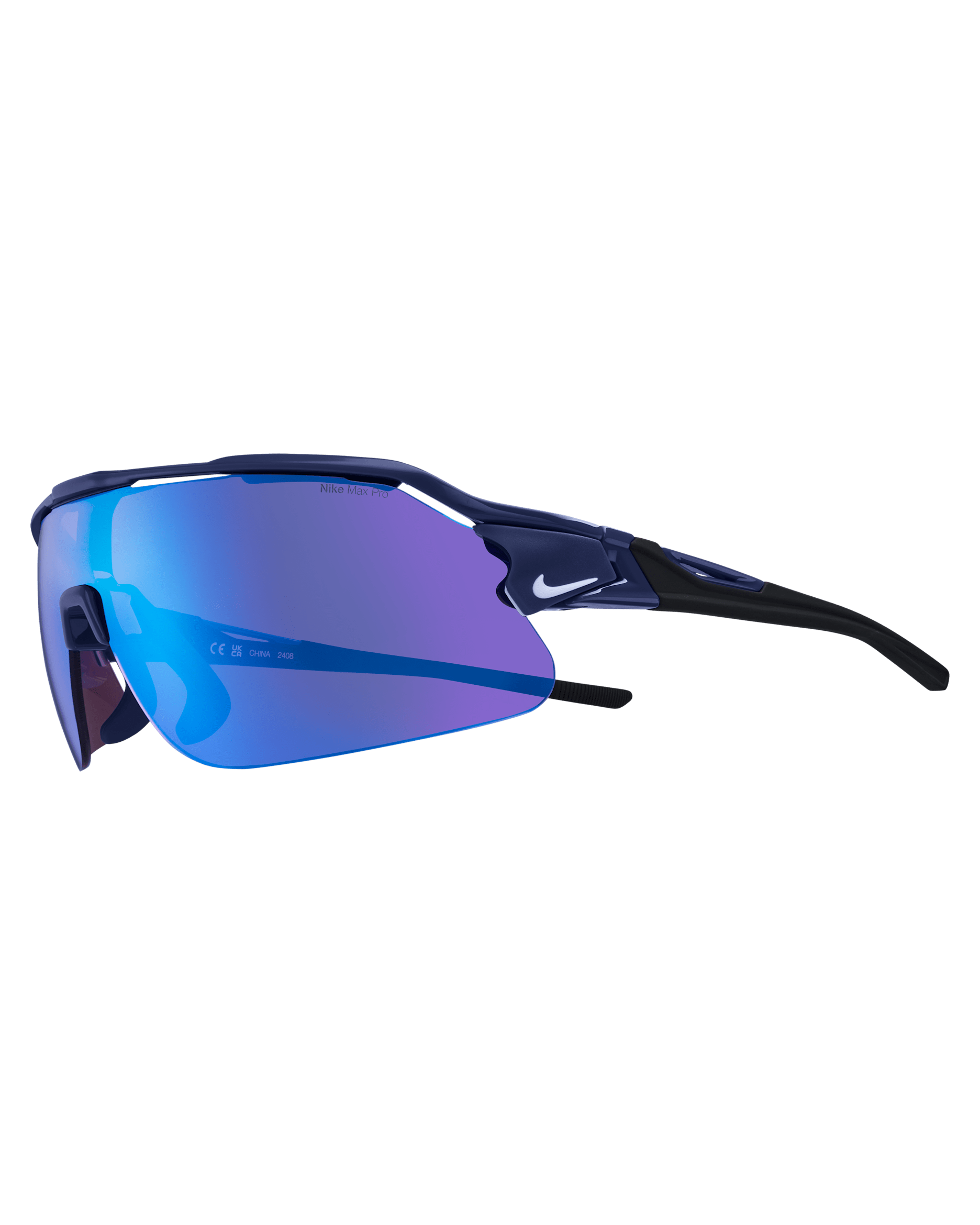 Lentes de sol con diseño avanzado Road Tint Nike Flyfree Shield - Azul marino medianoche