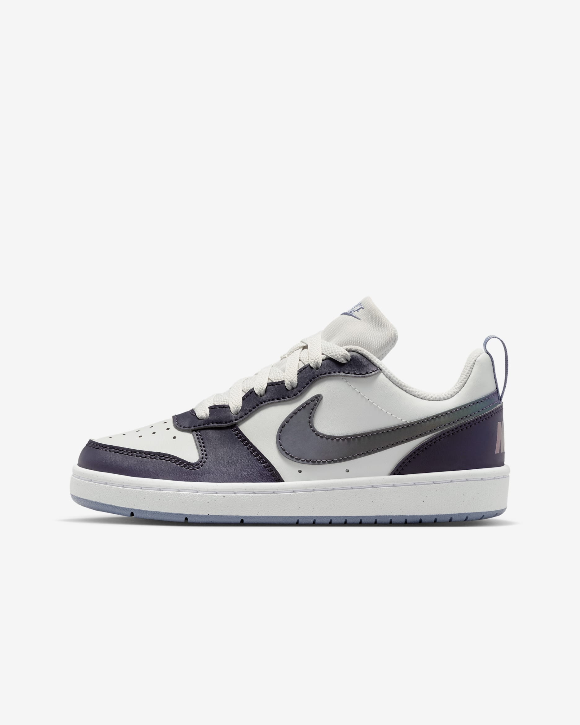 Nike Court Borough Low Recraft Big Kids' Shoes - Platinum Tint/White/Ashen Slate/Cave Purple
