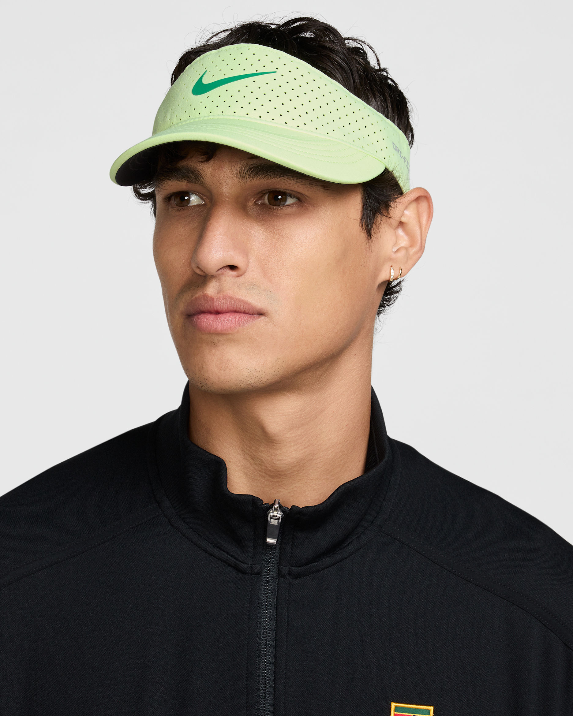Nike Dri-FIT ADV Ace Tennis Visor - Barely Volt/Anthracite/Stadium Green