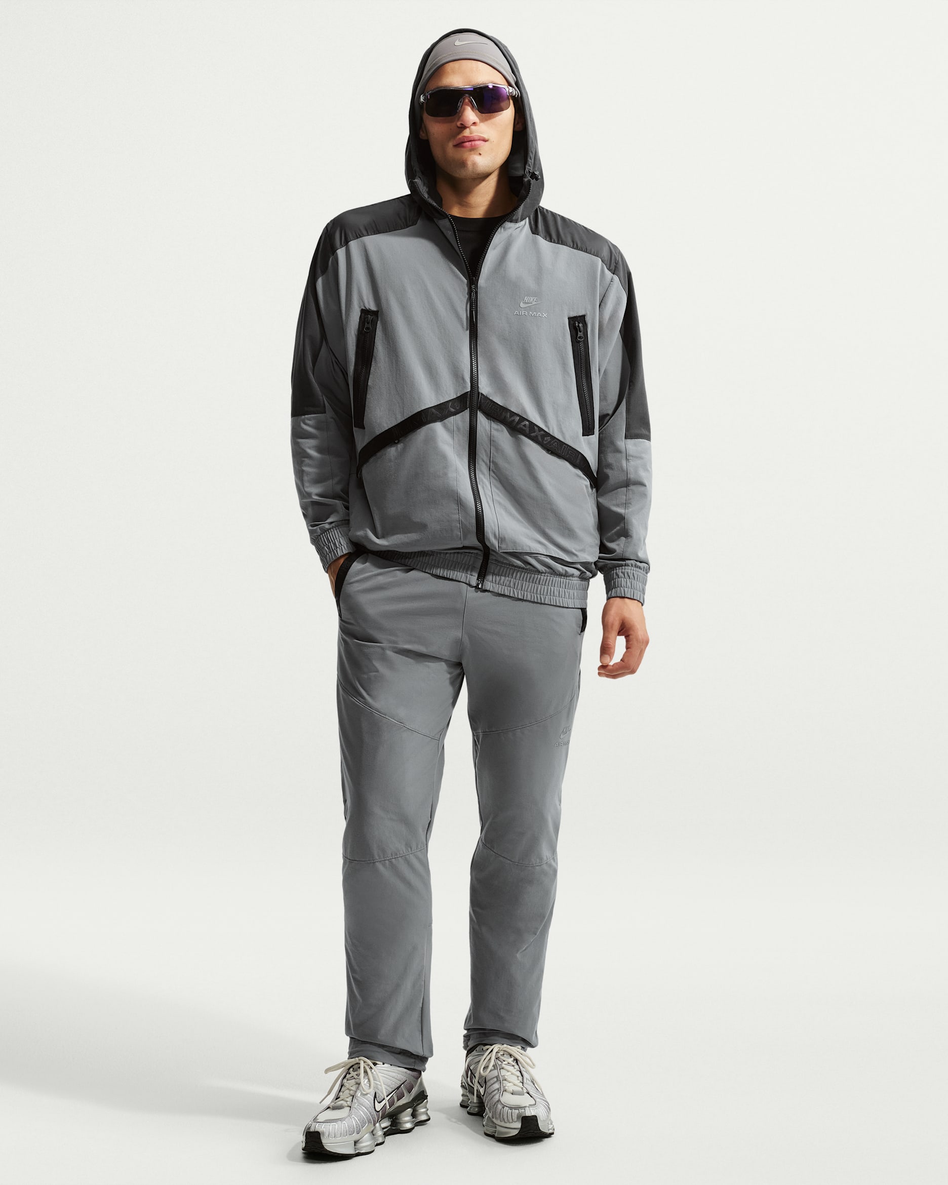 Nike Sportswear Air Max szőtt férfinadrág - Cool Grey/Anthracite/Fekete