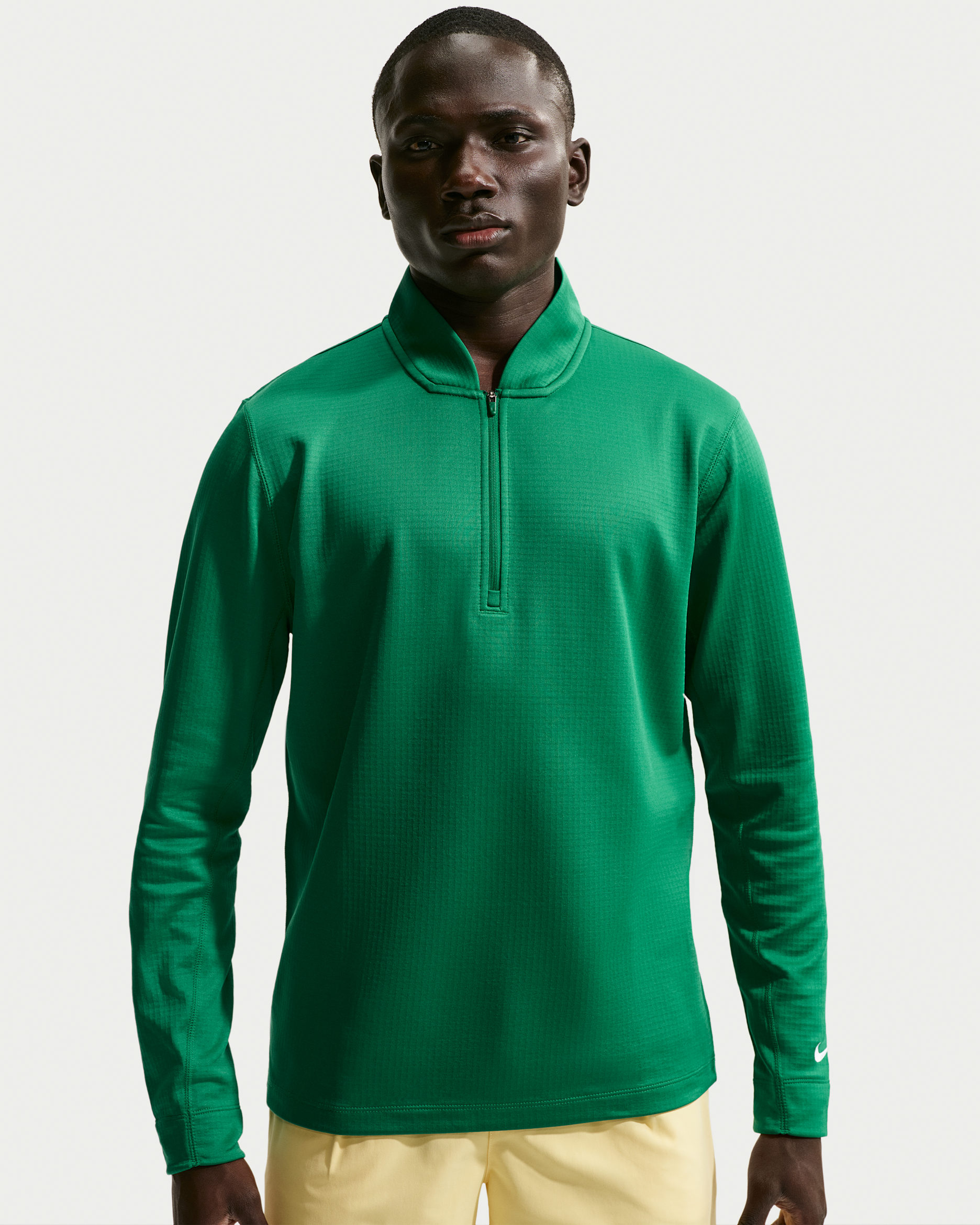 Nike Velocity Men's Therma-FIT 1/2-Zip Golf Top - Malachite/White