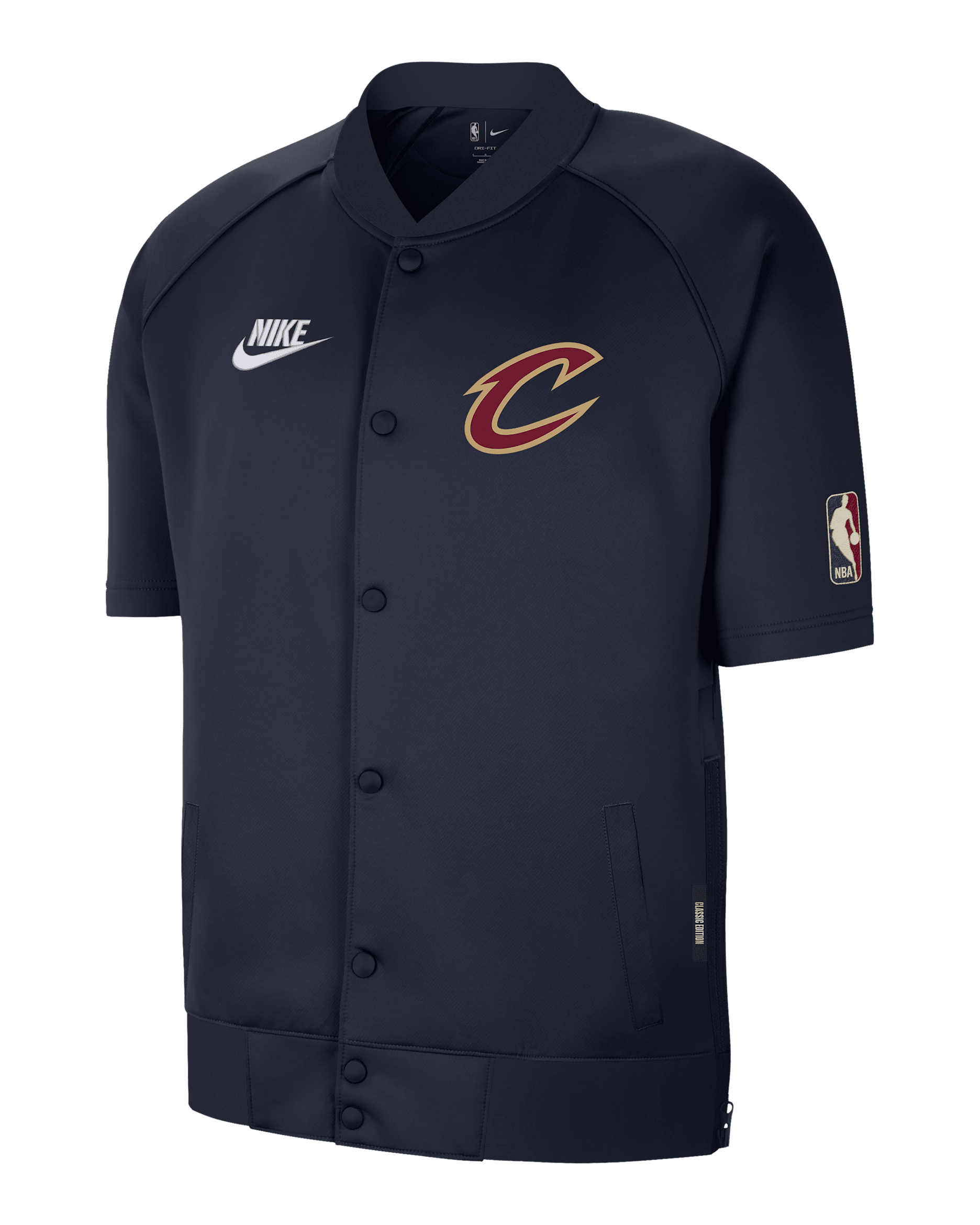 Cleveland Cavaliers Hardwood Classics Men's Nike Dri-FIT NBA Short-Sleeve Jacket - College Navy